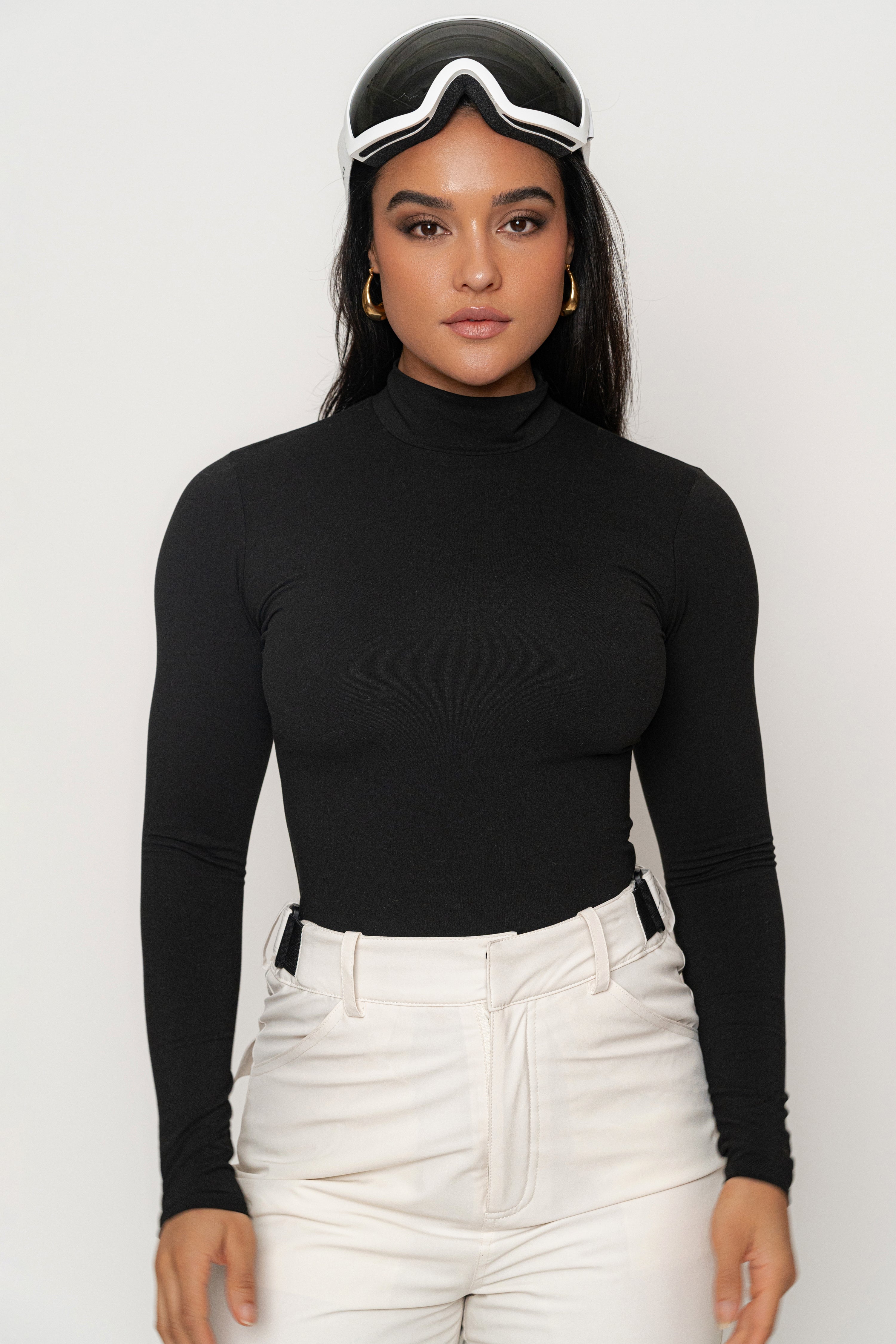 Black Turtleneck Long Sleeve Top - JLUXLABEL
