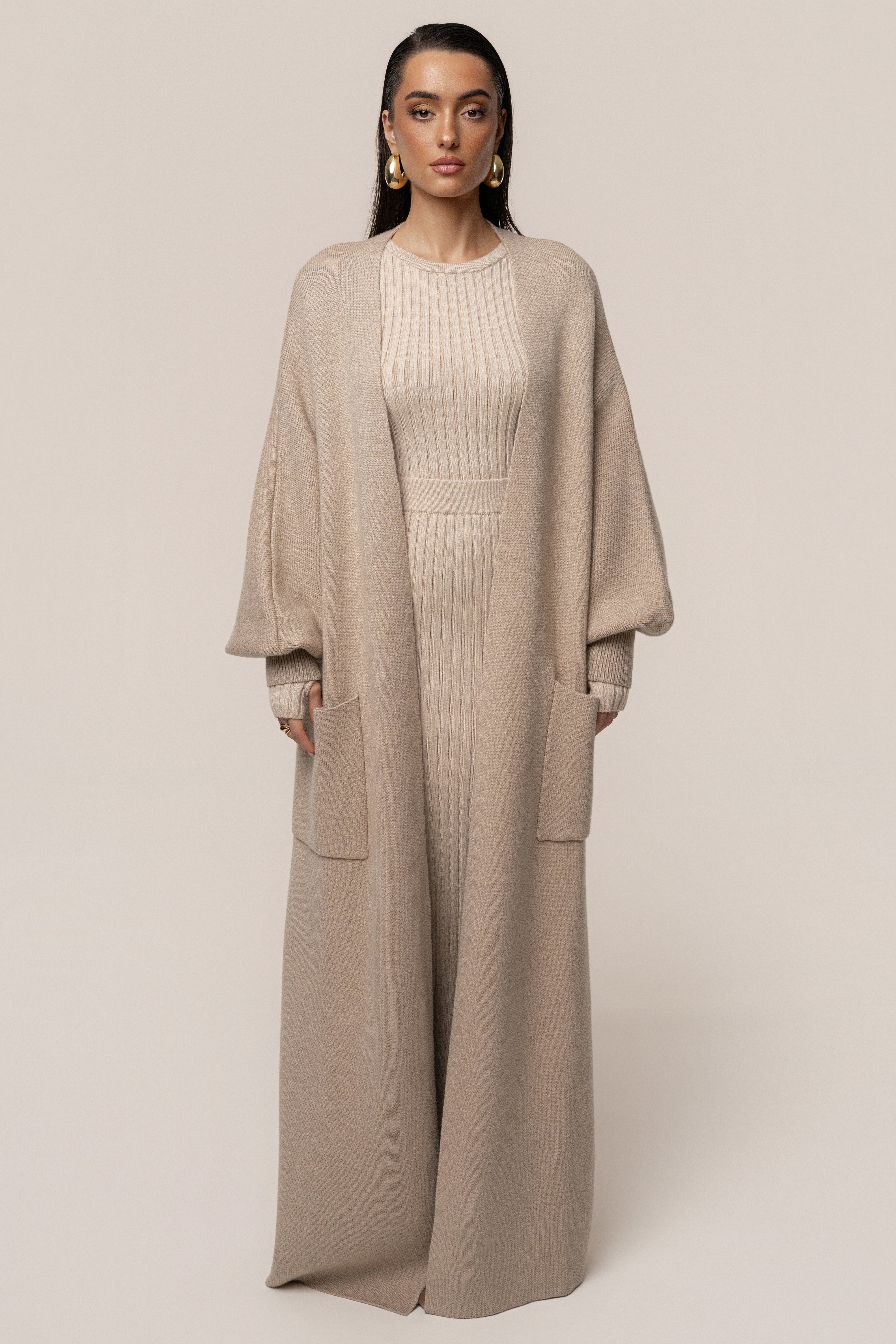 トップス bajra layered cardigan archive Beige Soft Embrace Cardigan