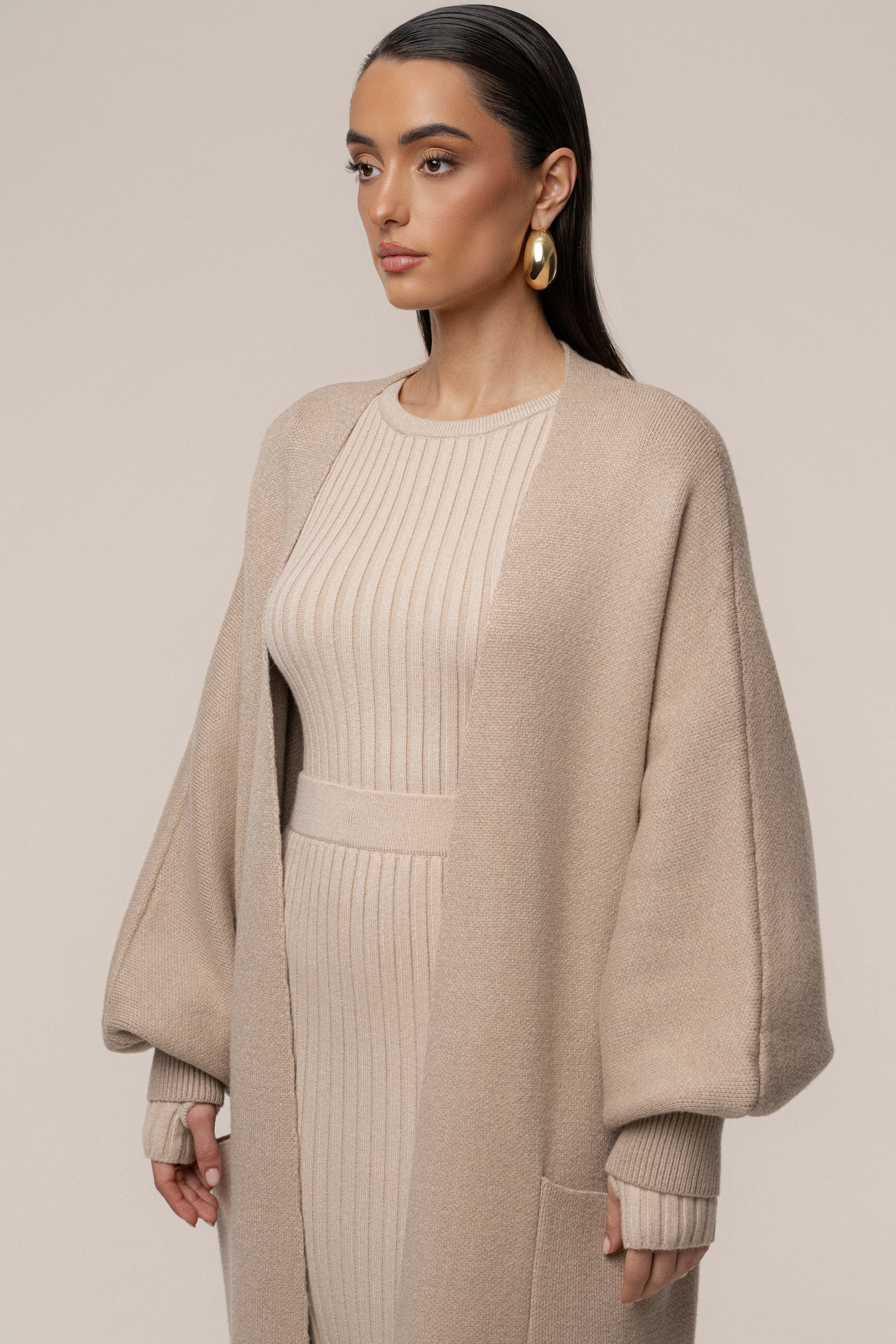 Beige Soft Embrace Cardigan