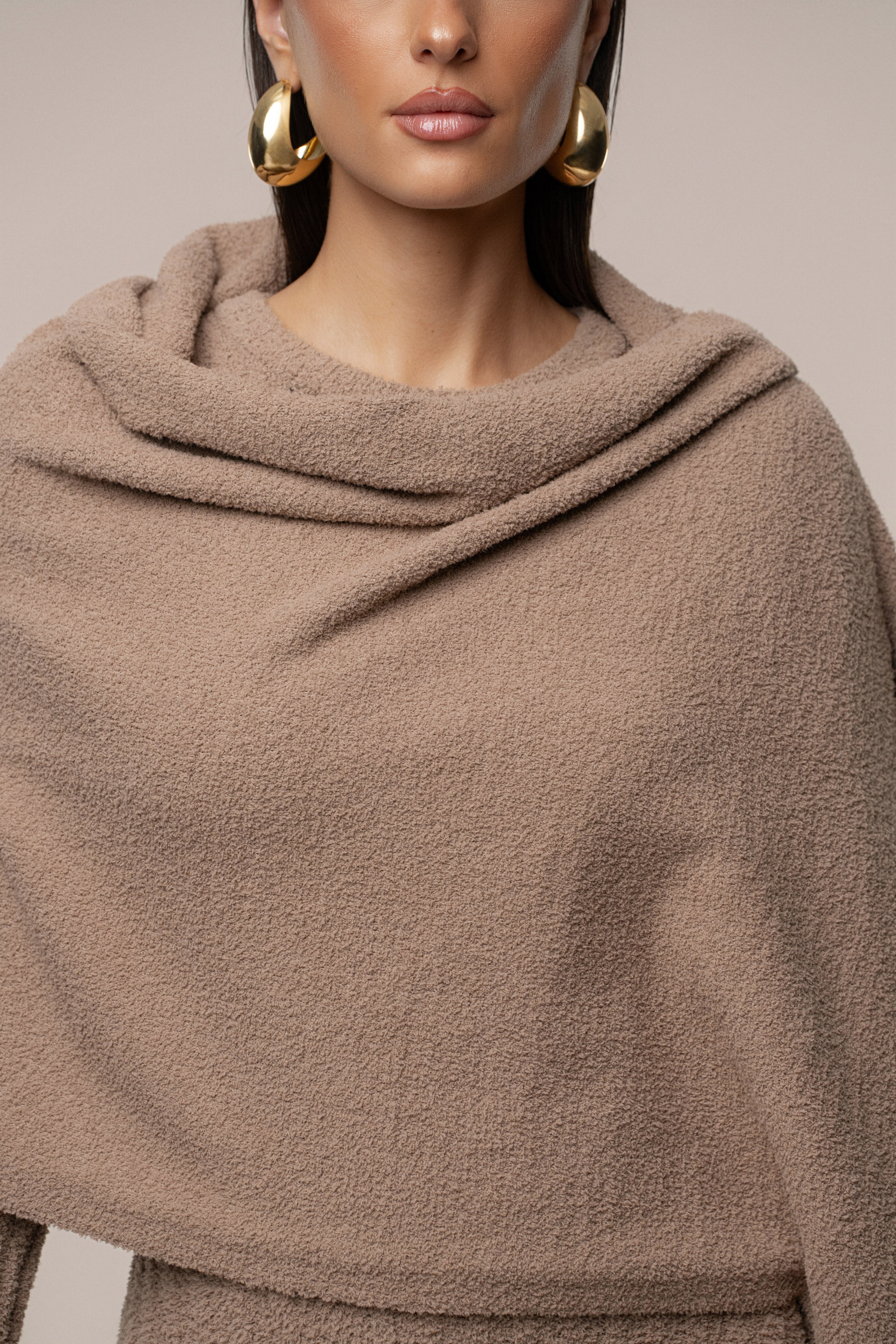 Taupe First Class Ribbed Maxi Dress