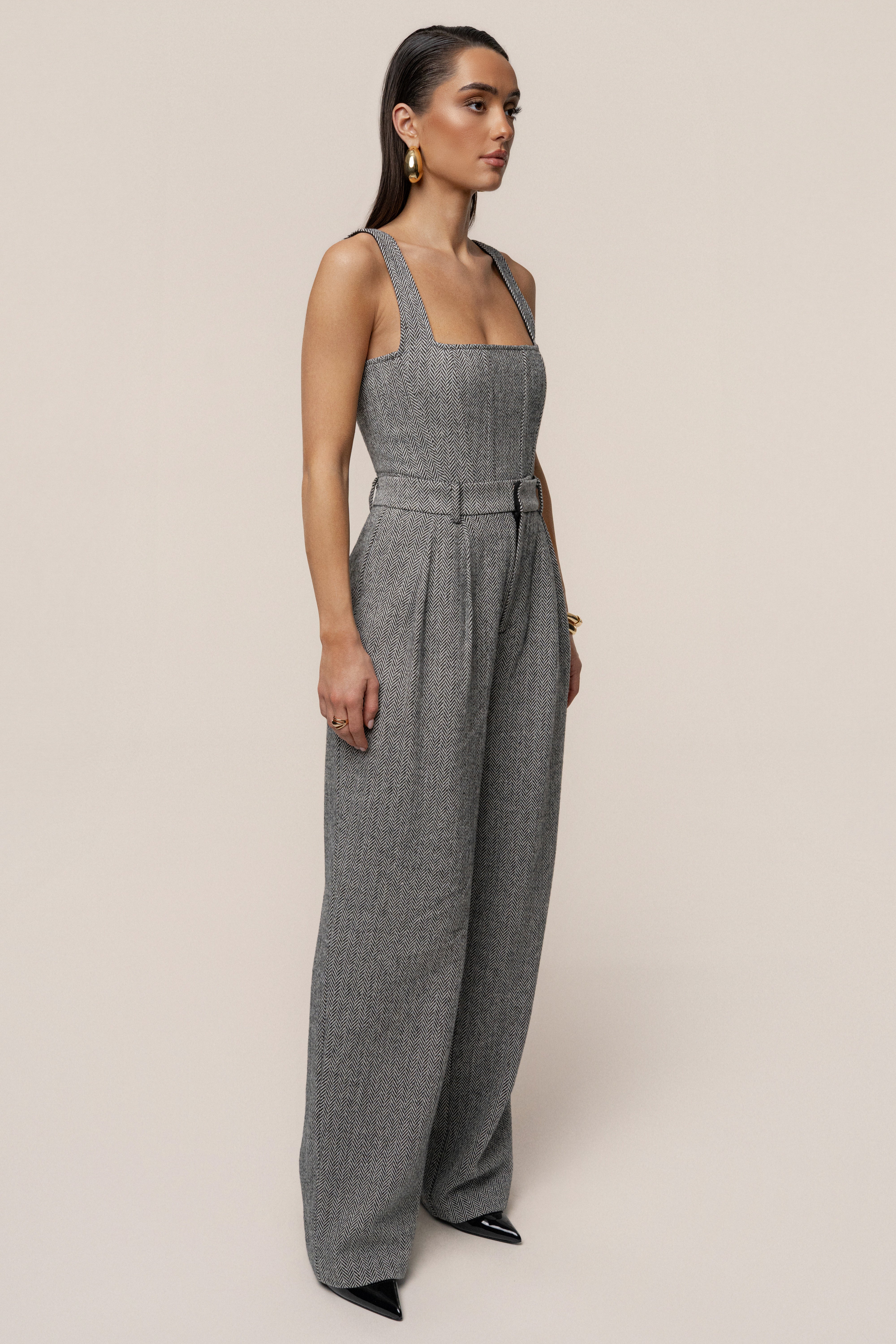 Classic Herringbone Trousers