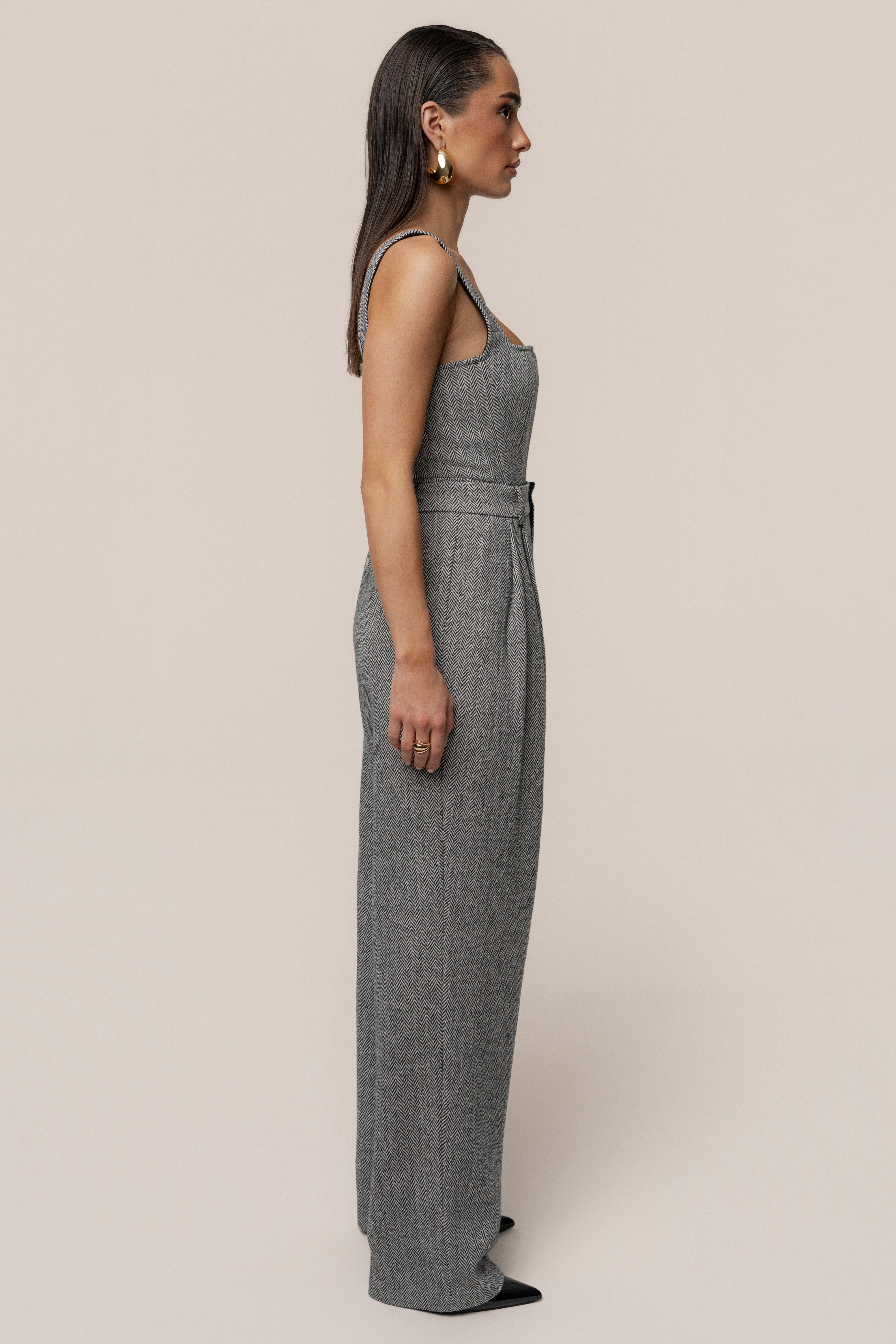 Classic Herringbone Trousers