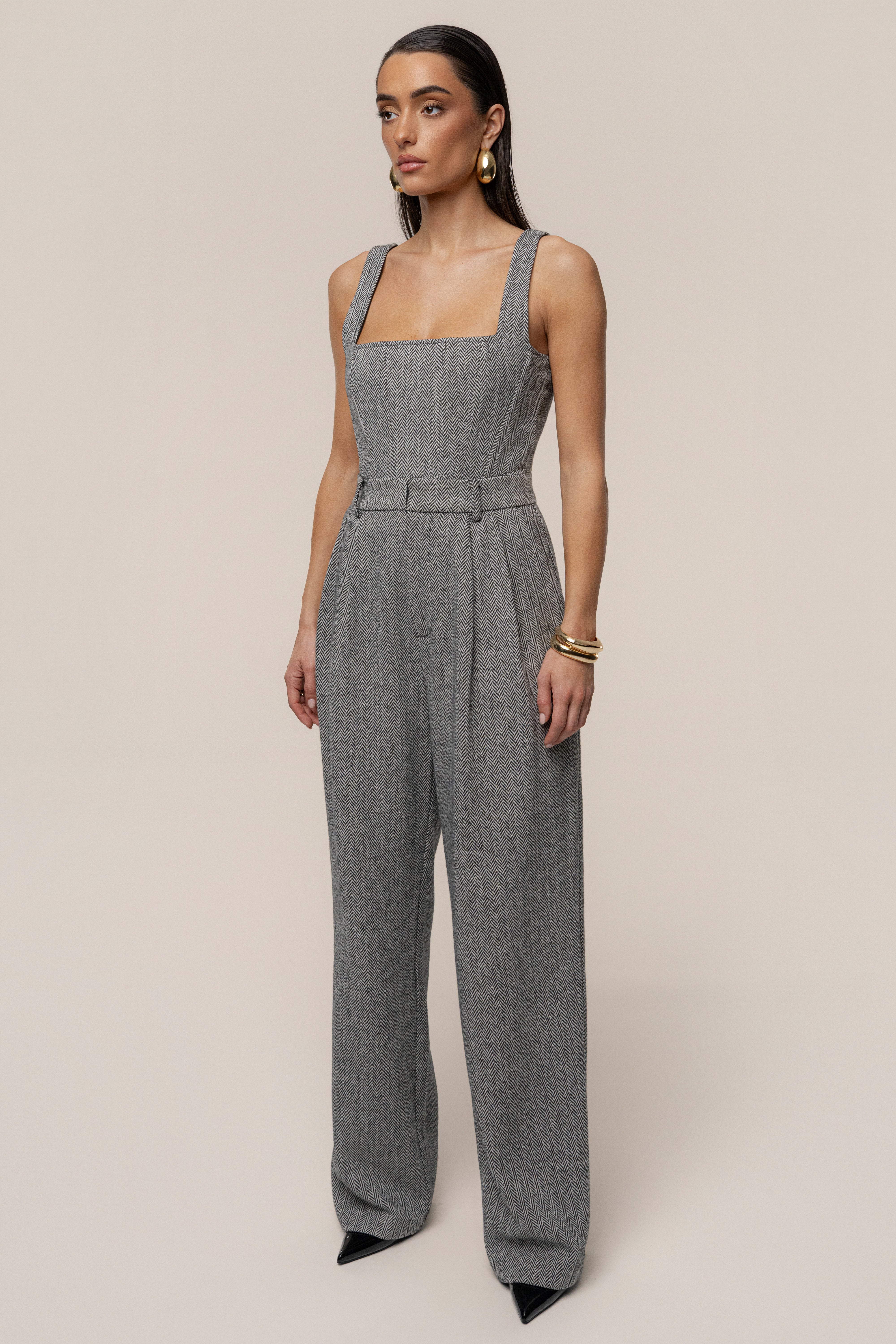 Classic Herringbone Trousers