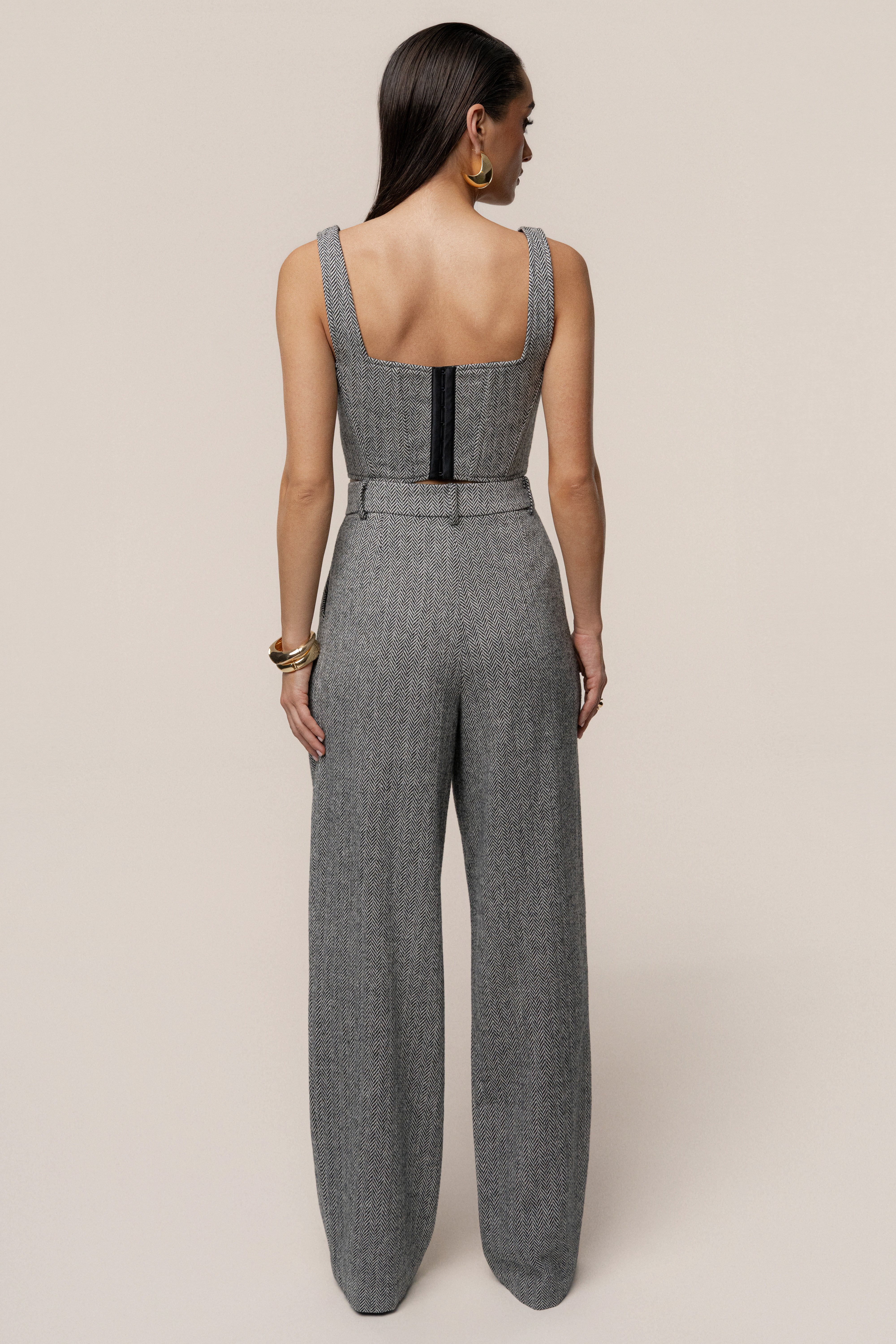 Classic Herringbone Trousers