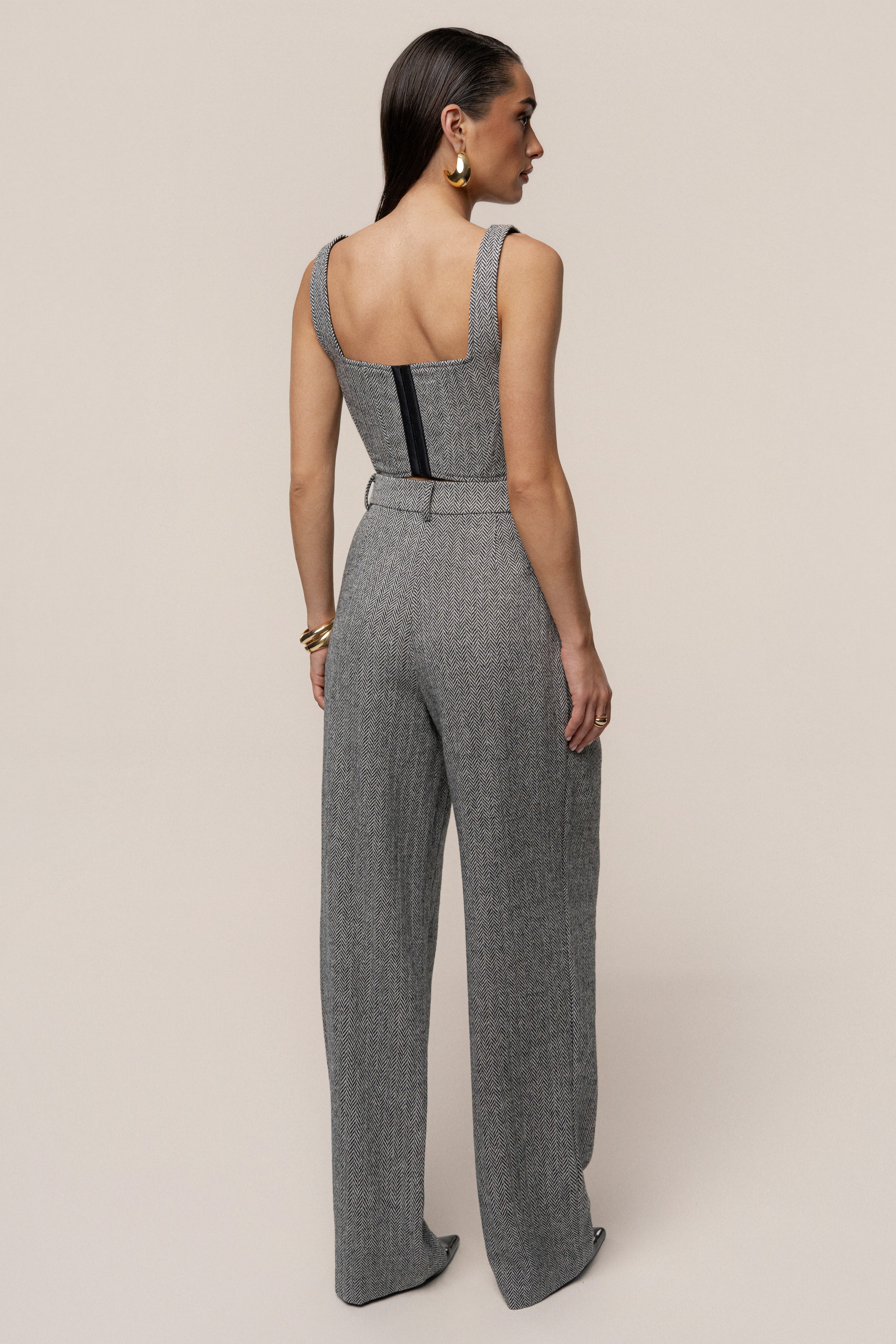 Classic Herringbone Trousers