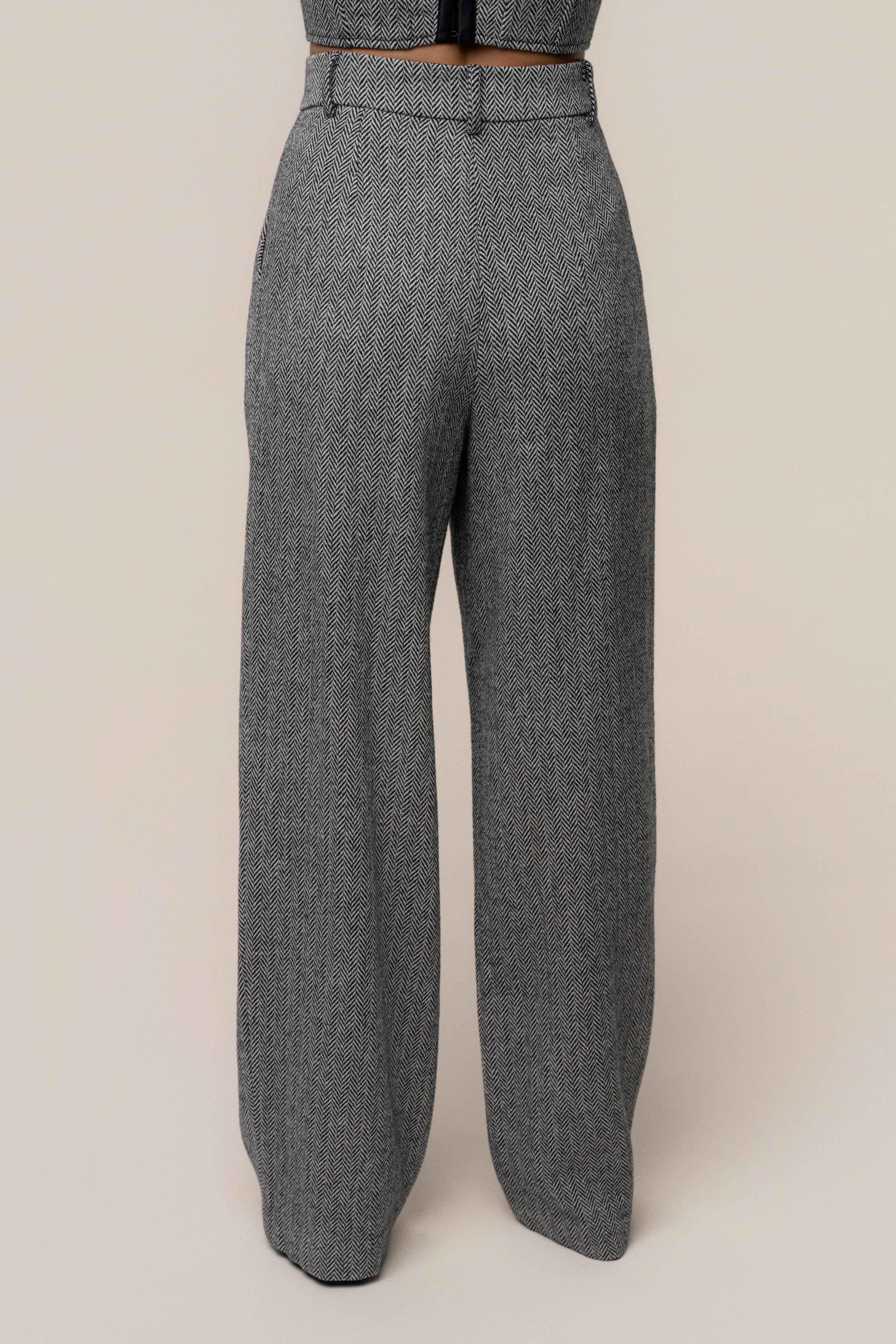 Classic Herringbone Trousers