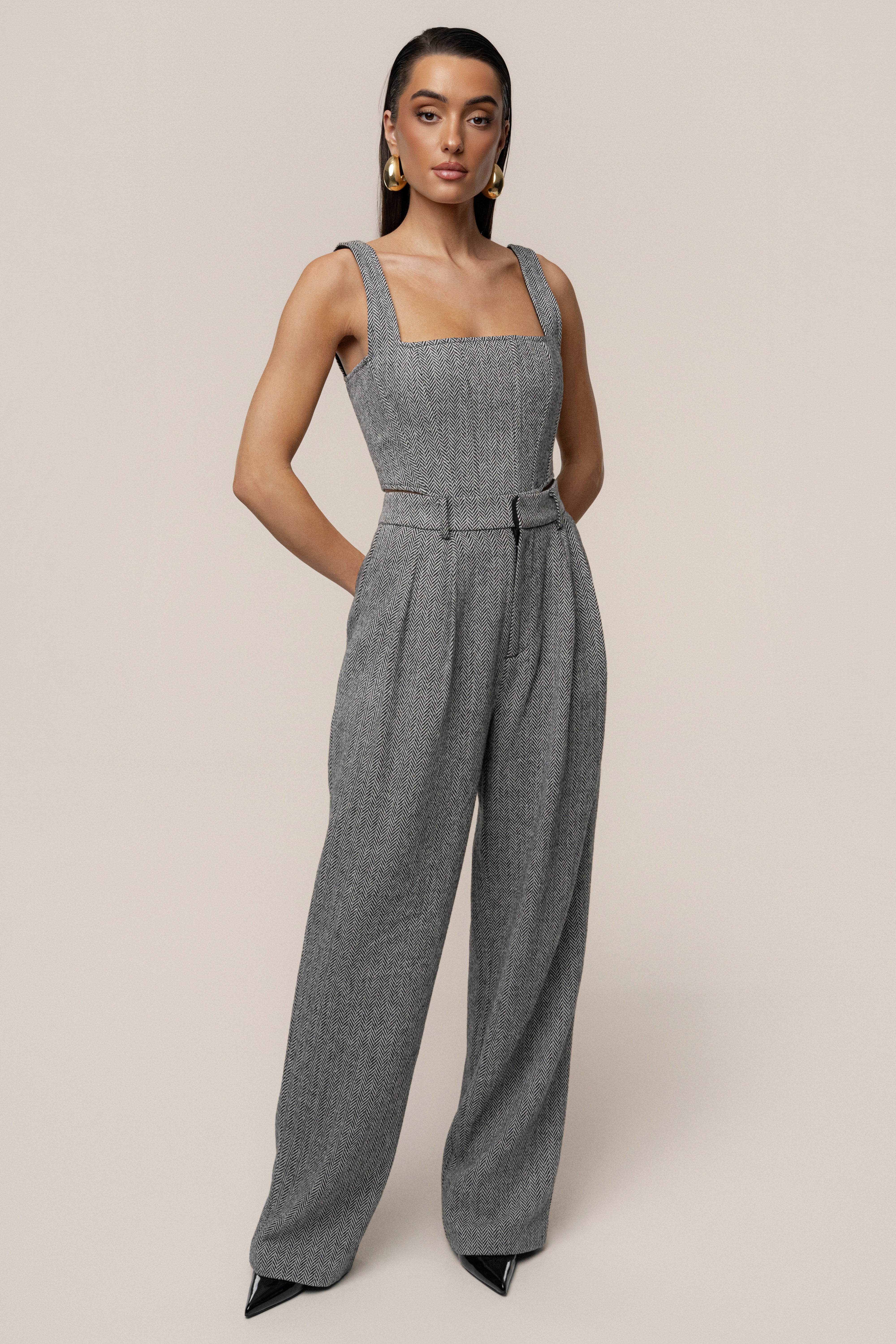 Classic Herringbone Trousers