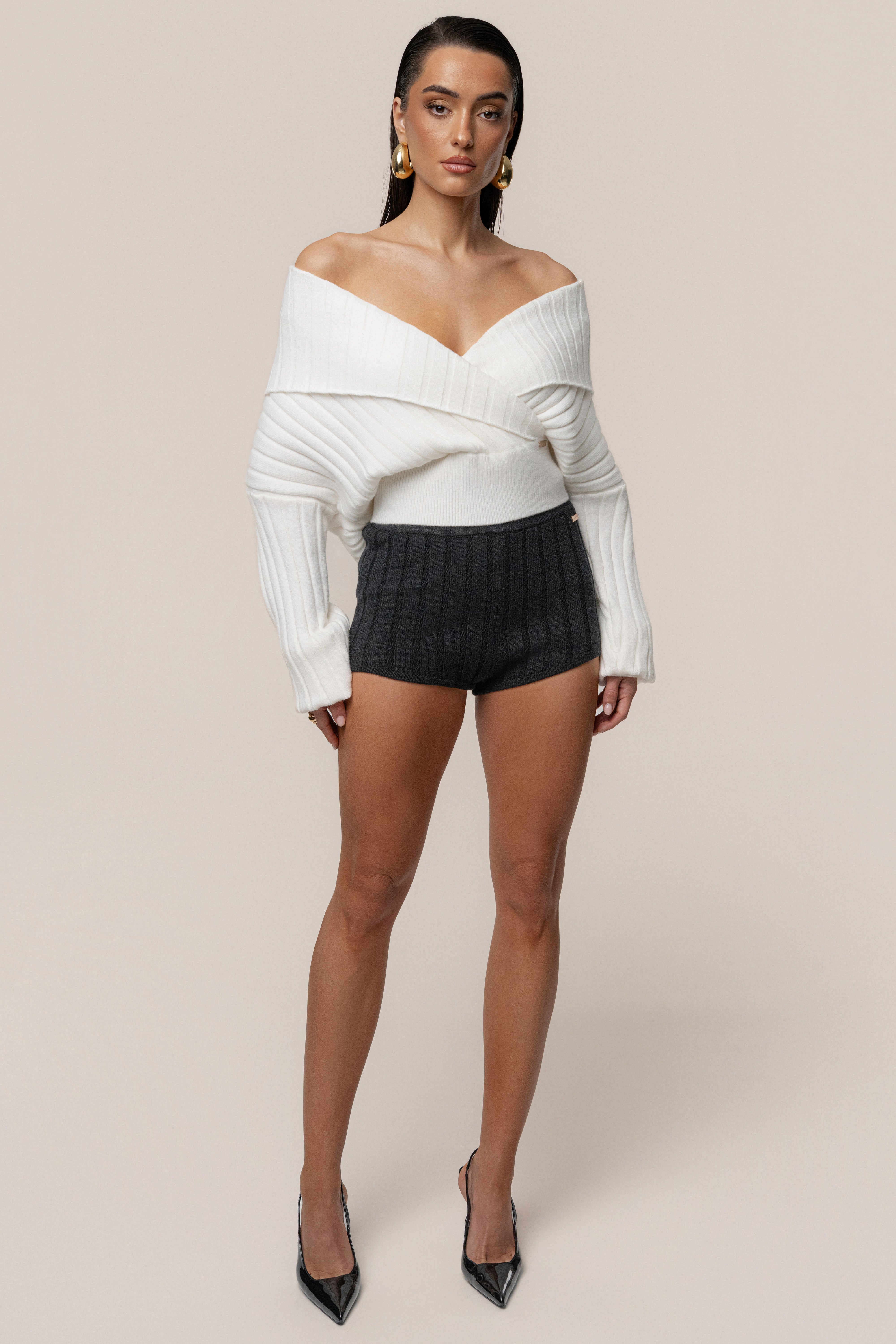 Ivory Ease Forward Knit Top