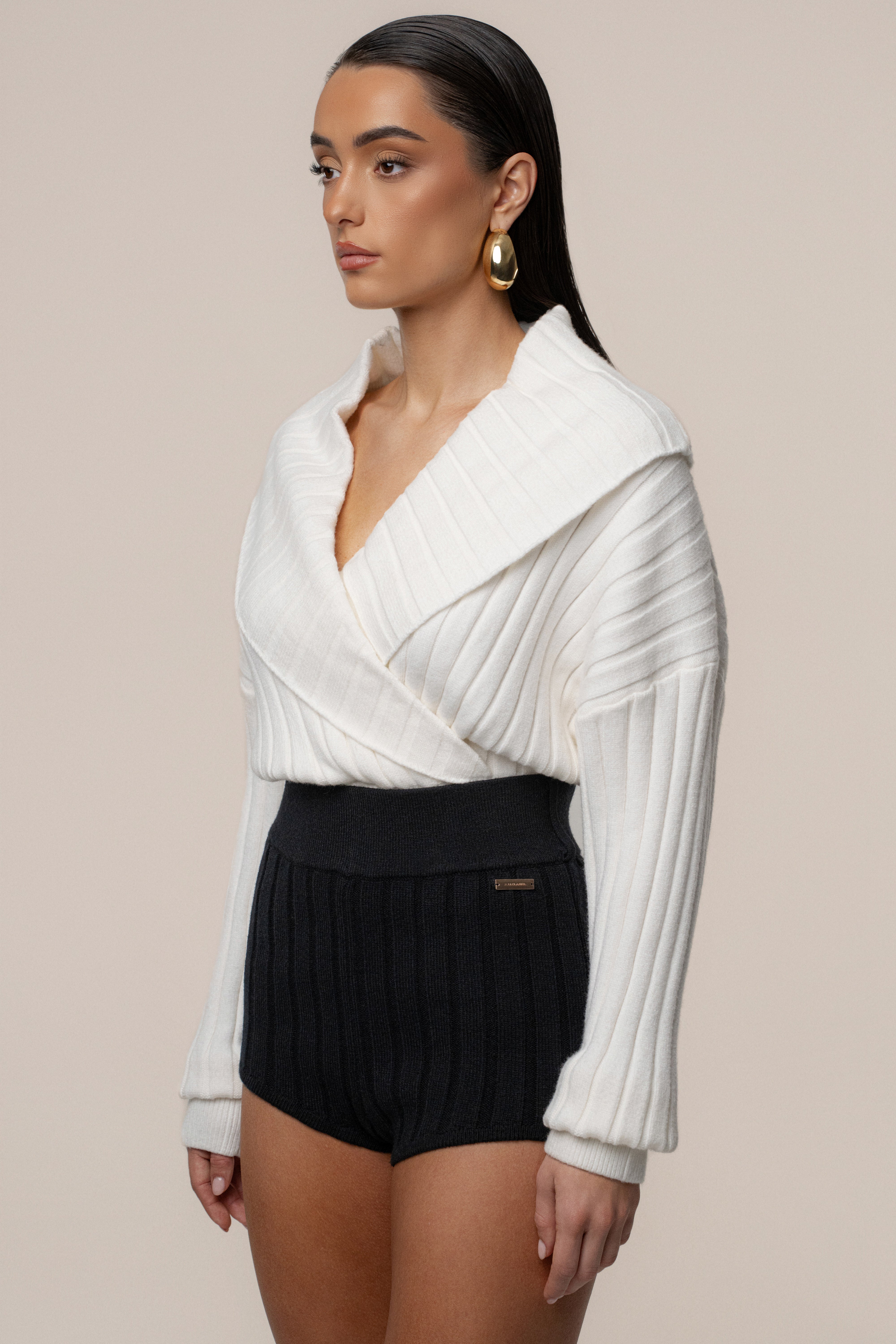 Ivory Ease Forward Knit Top