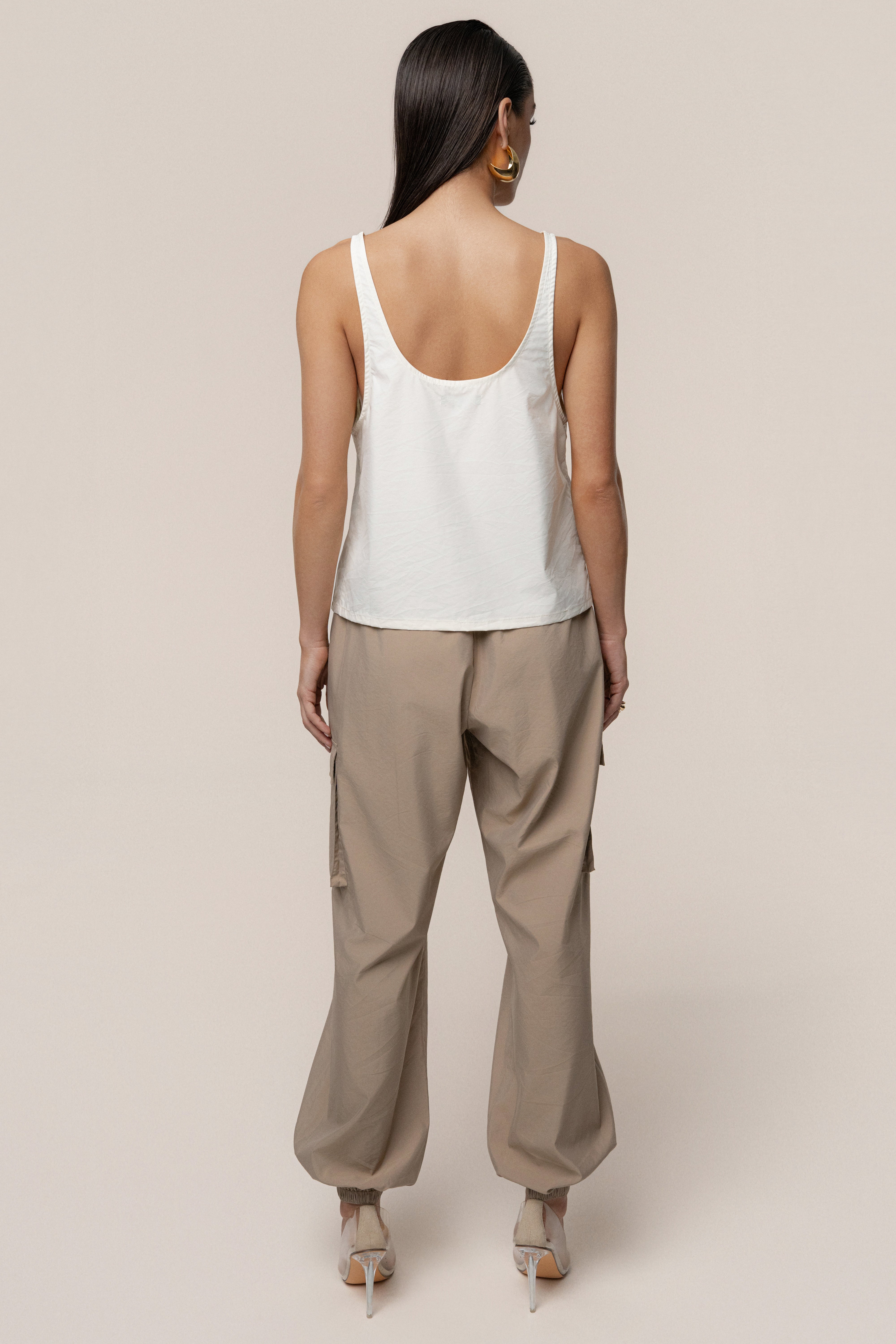 Ivory Active Scoop Neck Top