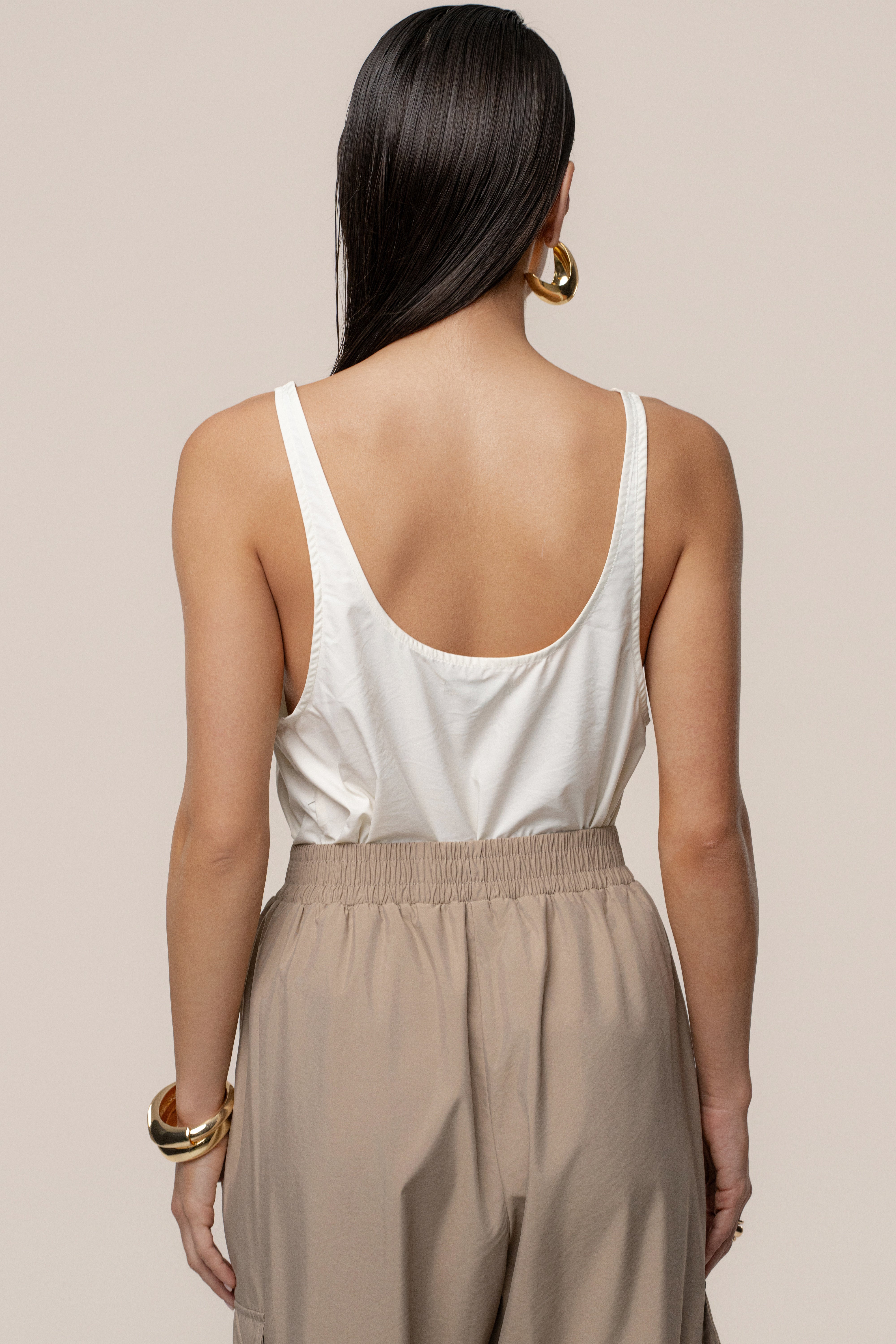 Ivory Active Scoop Neck Top