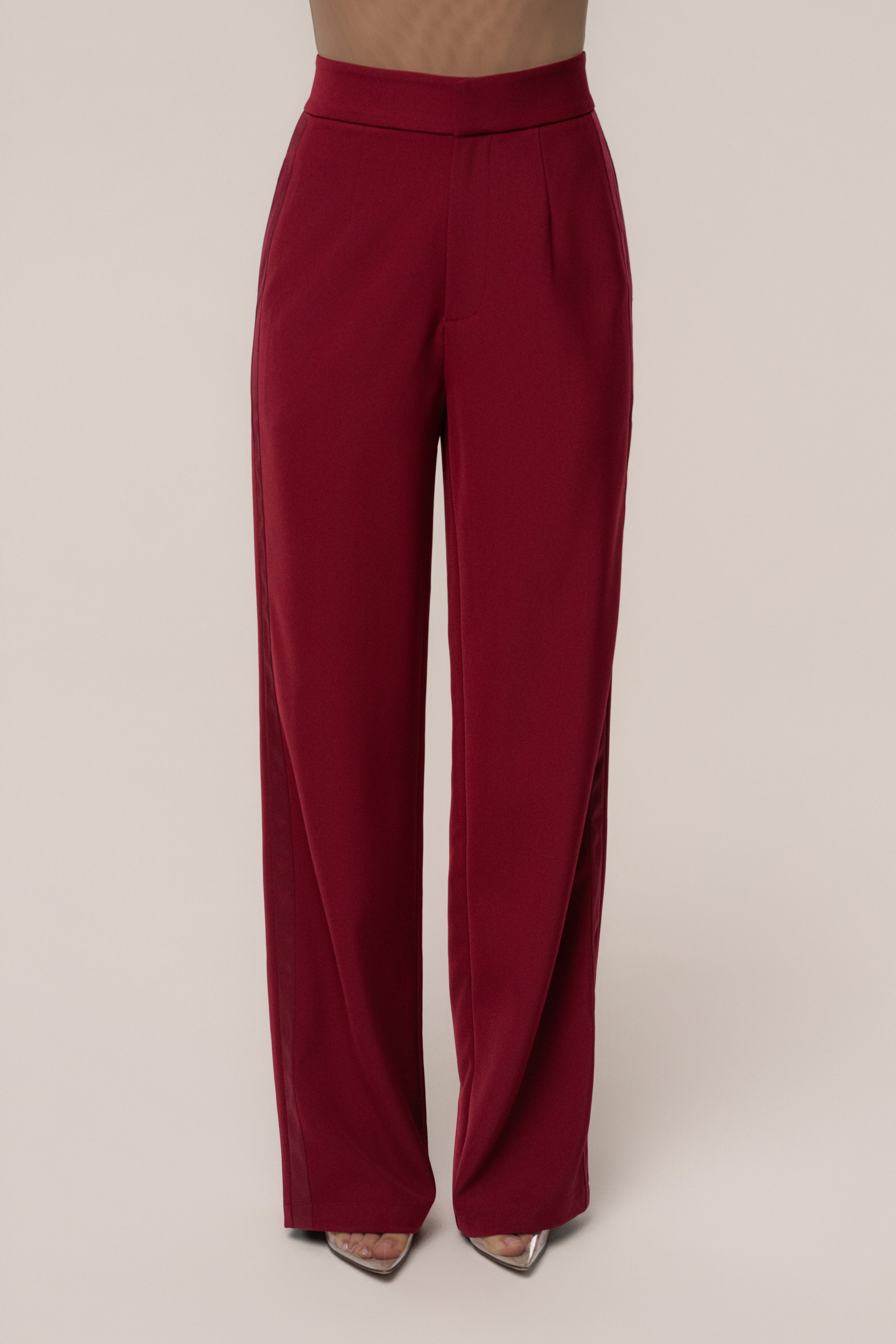 Burgundy Suite Life Woven Pant - JLUXLABEL