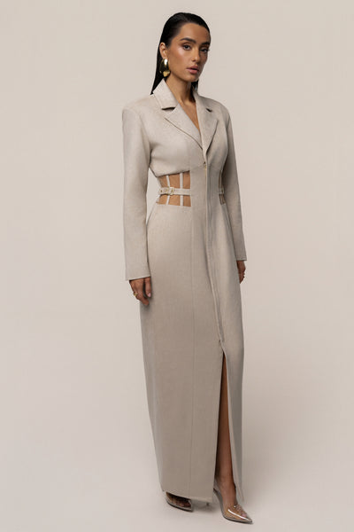 suede formal dresses Jluxlabel Women's Toffee Haze Dress otheradultcostumes Item:Chair | Pew Decor 8