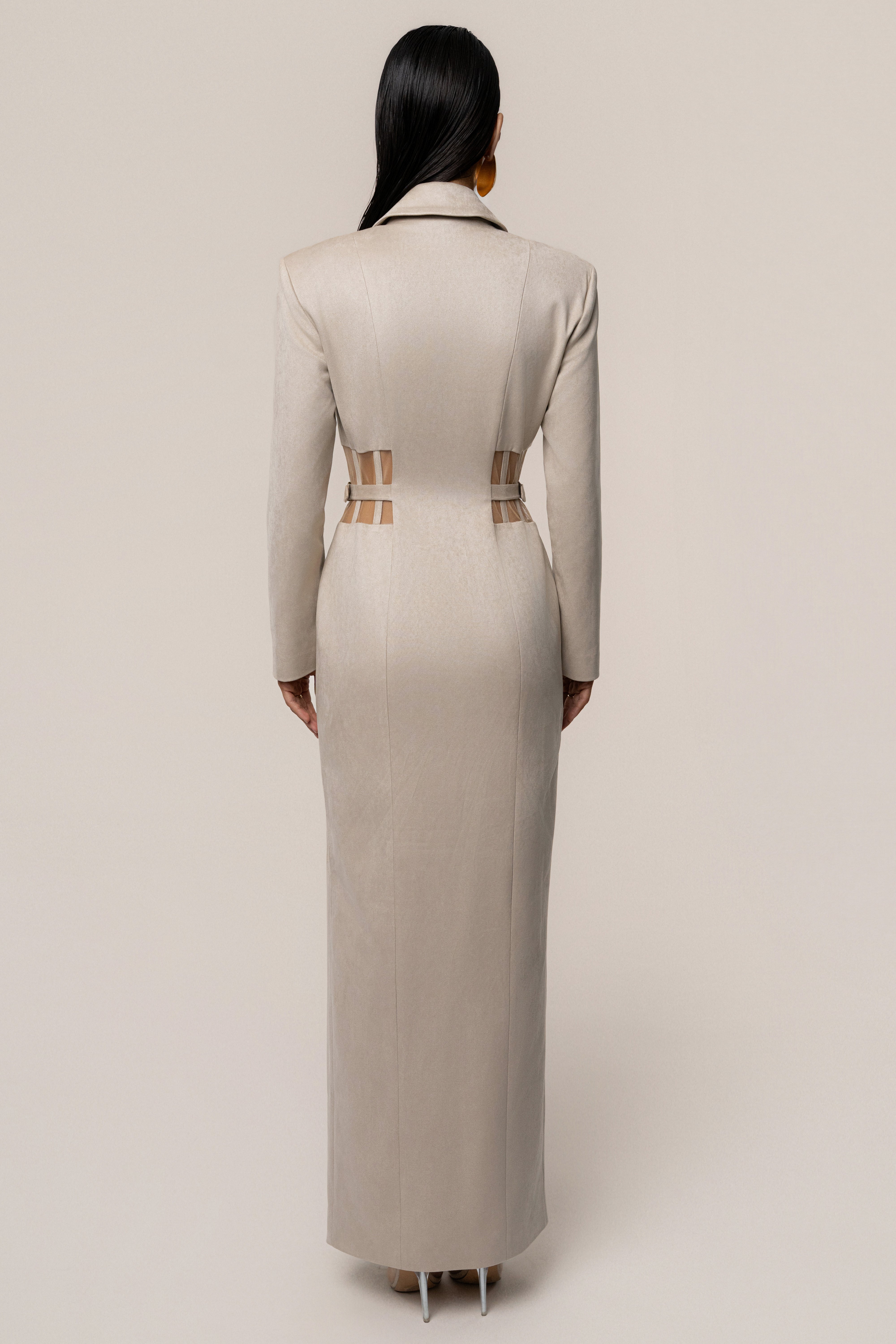 Stone Toffee Haze Suede Dress - JLUXLABEL