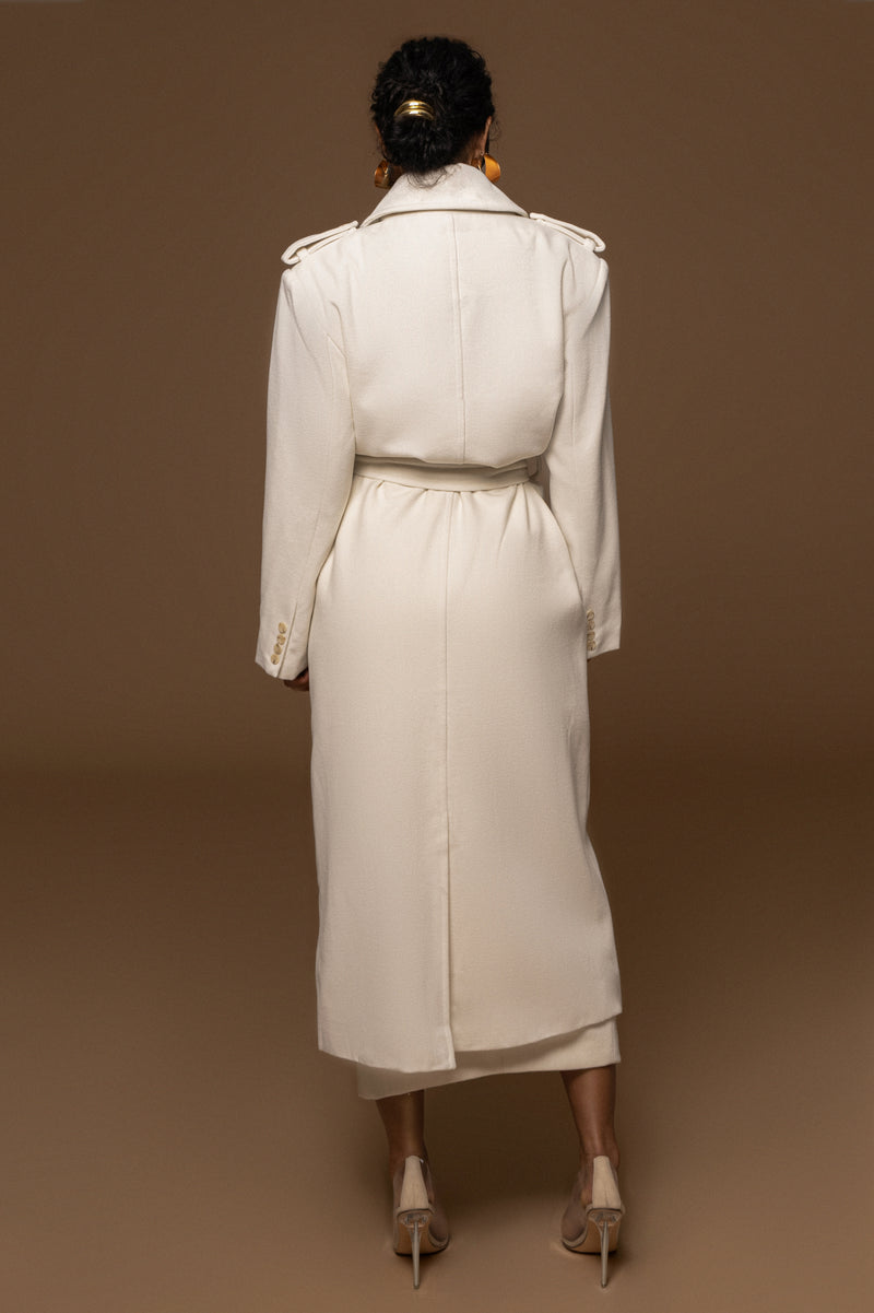 Ivory SAVANNAH BELTED COAT