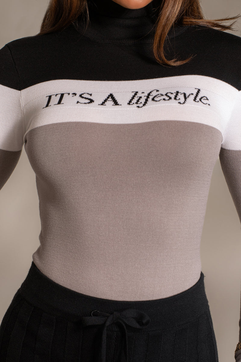 Grey Lifestyle Knit Bodysuit - JLUXLABEL