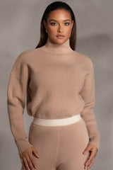 Beige Jenni Turtleneck Sweater Top - JLUXLABEL