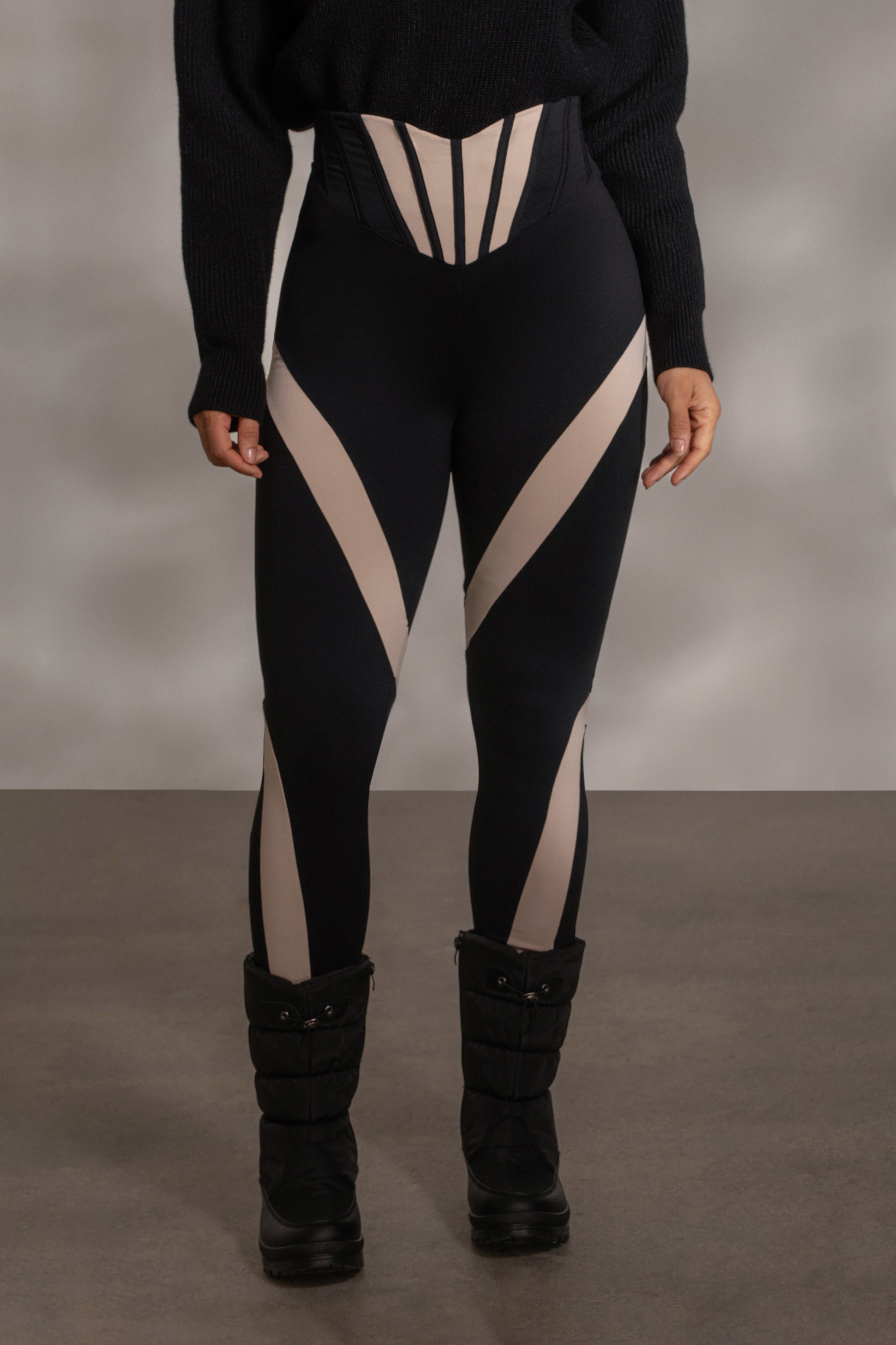 Black Valen High Waisted Leggings - JLUXLABEL