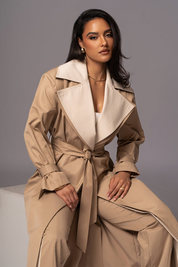 Khaki Shona Oversized Coat - JLUXLABEL