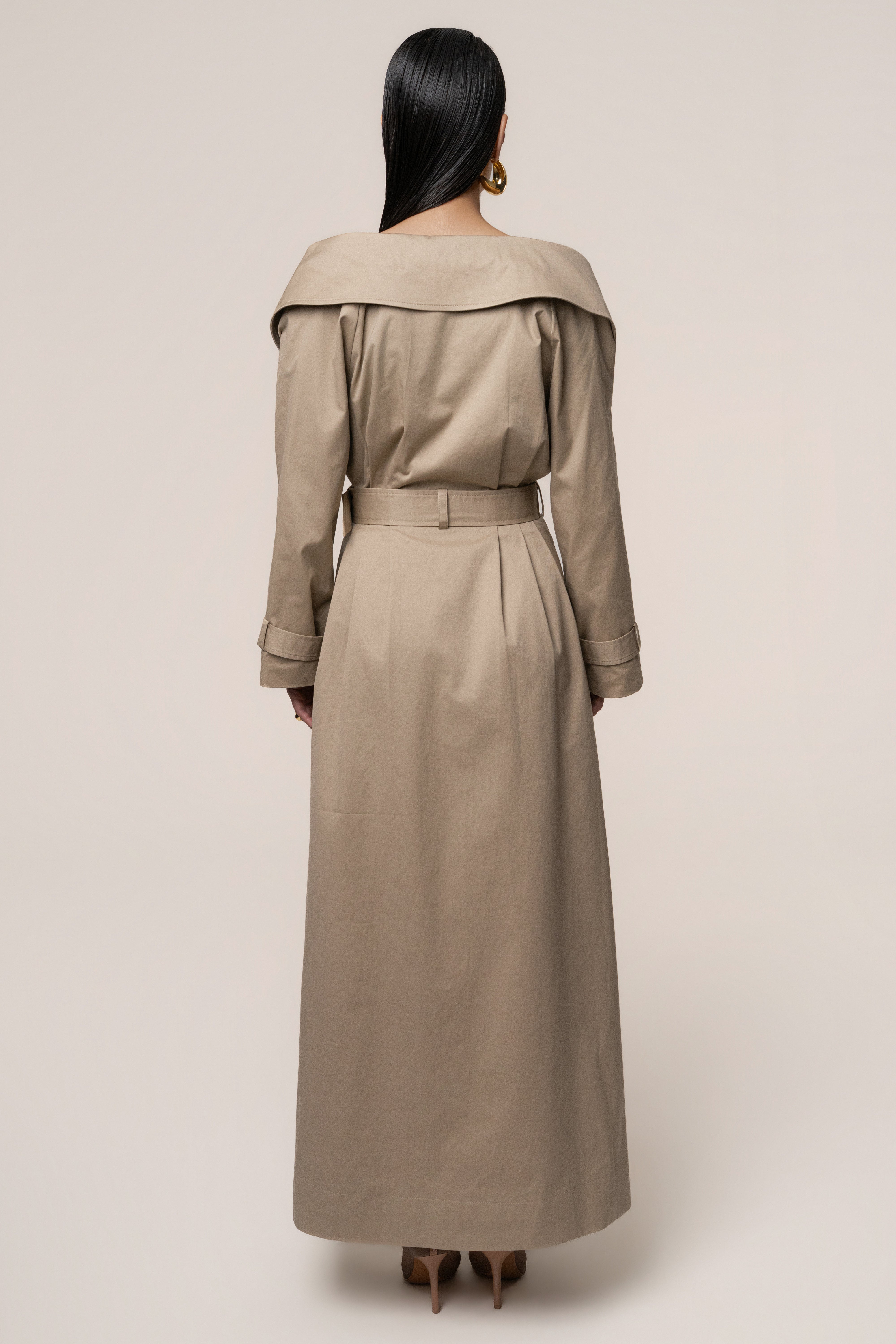 Stone Soft Authority Trench Coat - JLUXLABEL