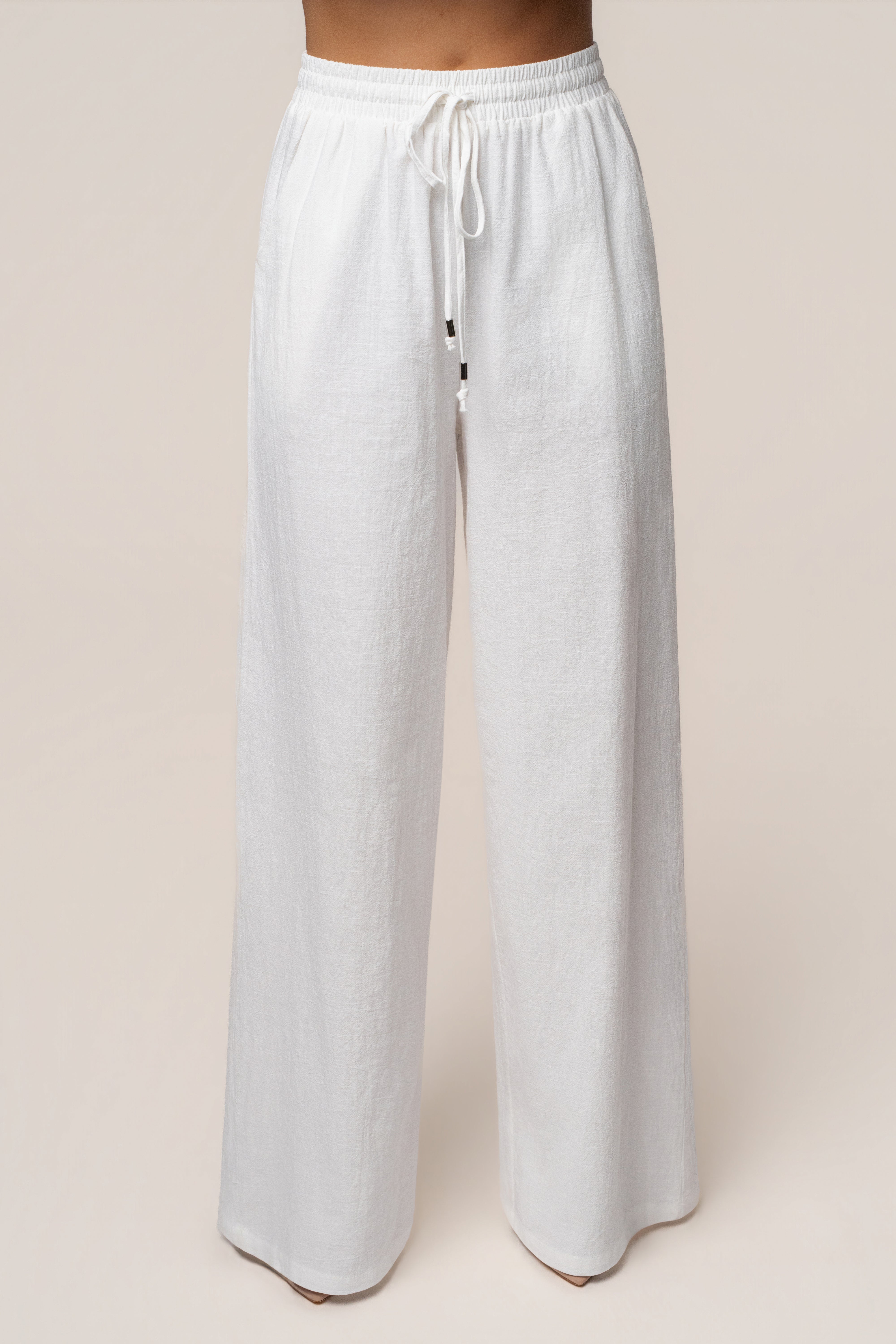 White Marina Two-Piece Pant Set