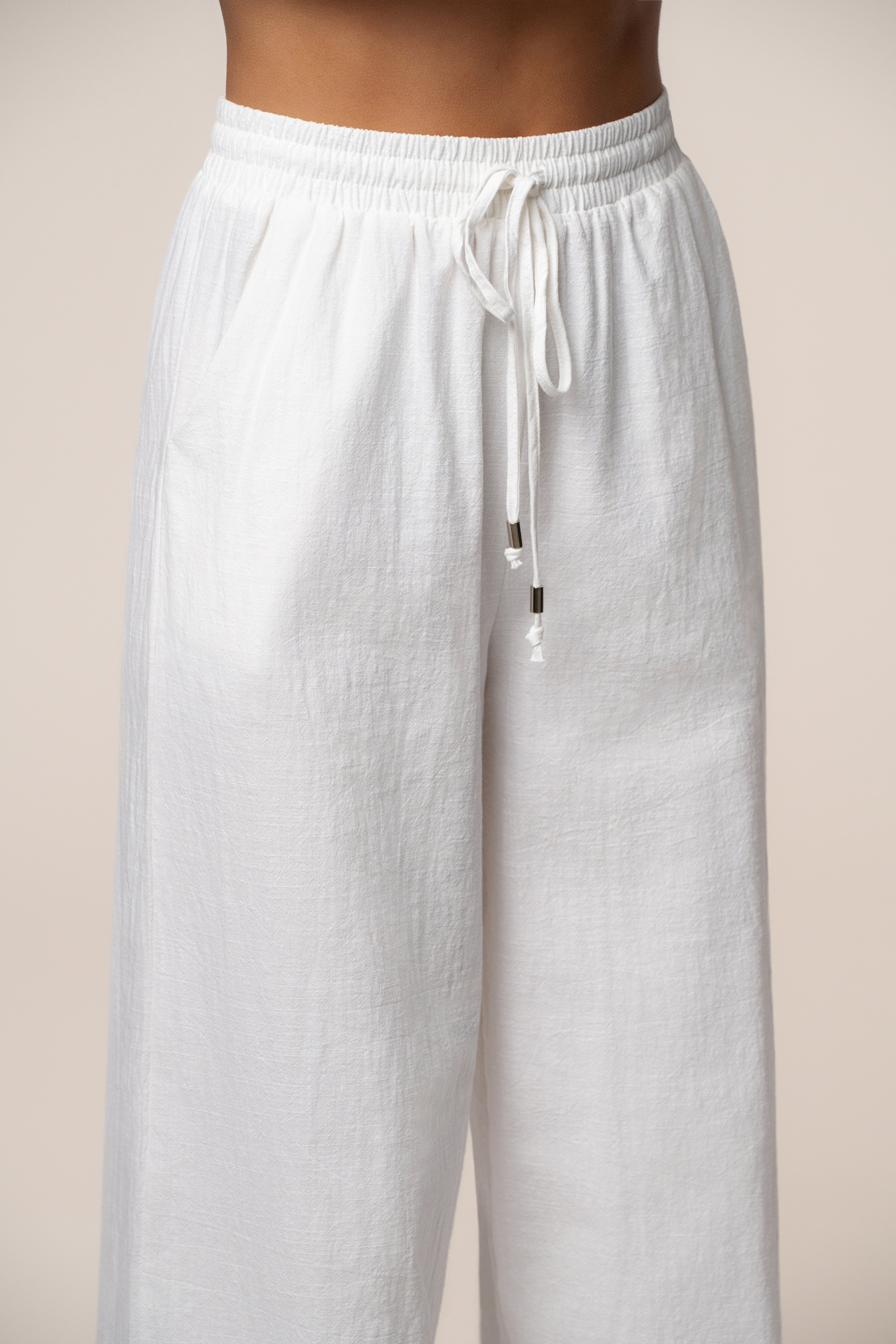 White Marina Two-Piece Pant Set