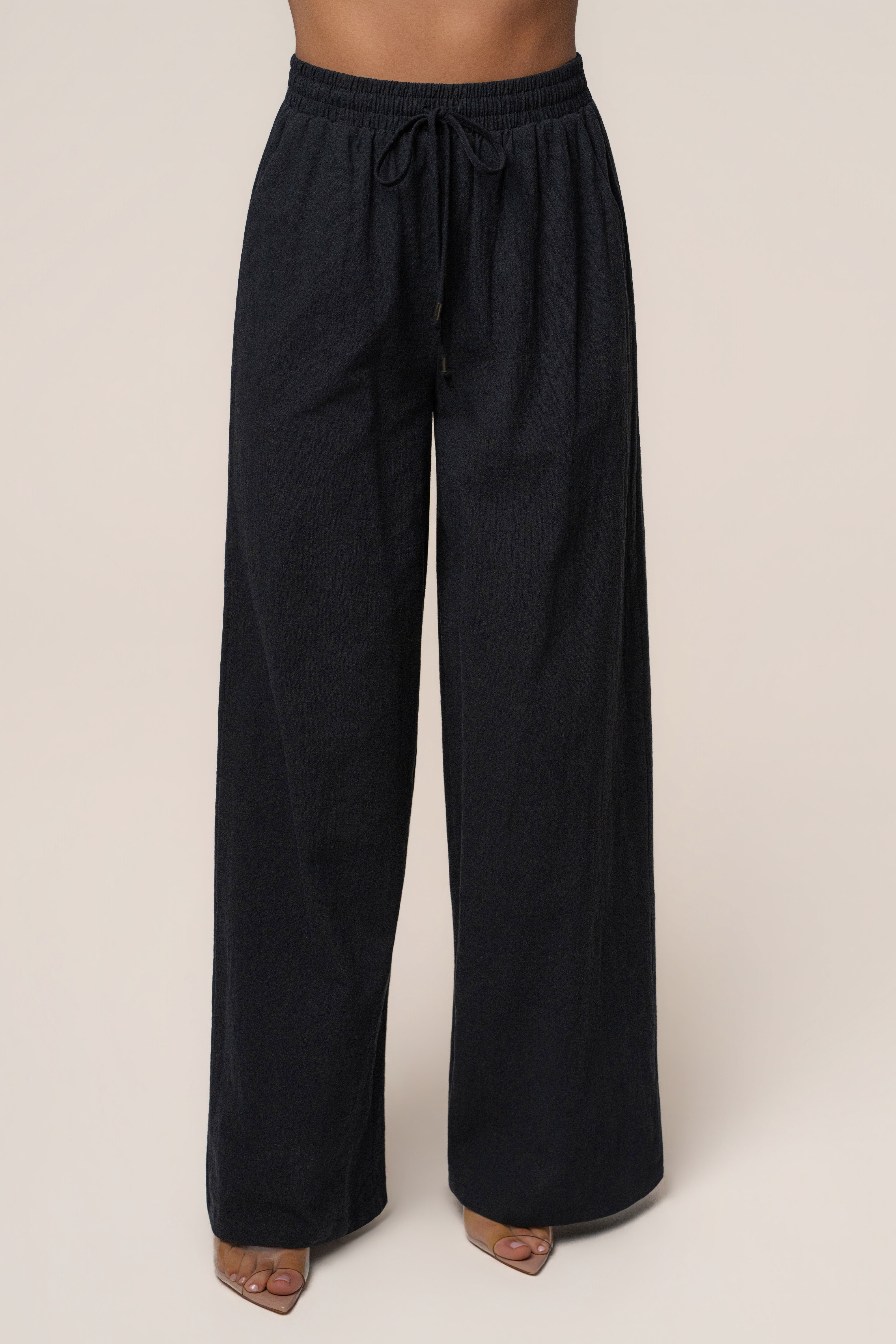 Black Marina Two-Piece Pant Set - JLUXLABEL