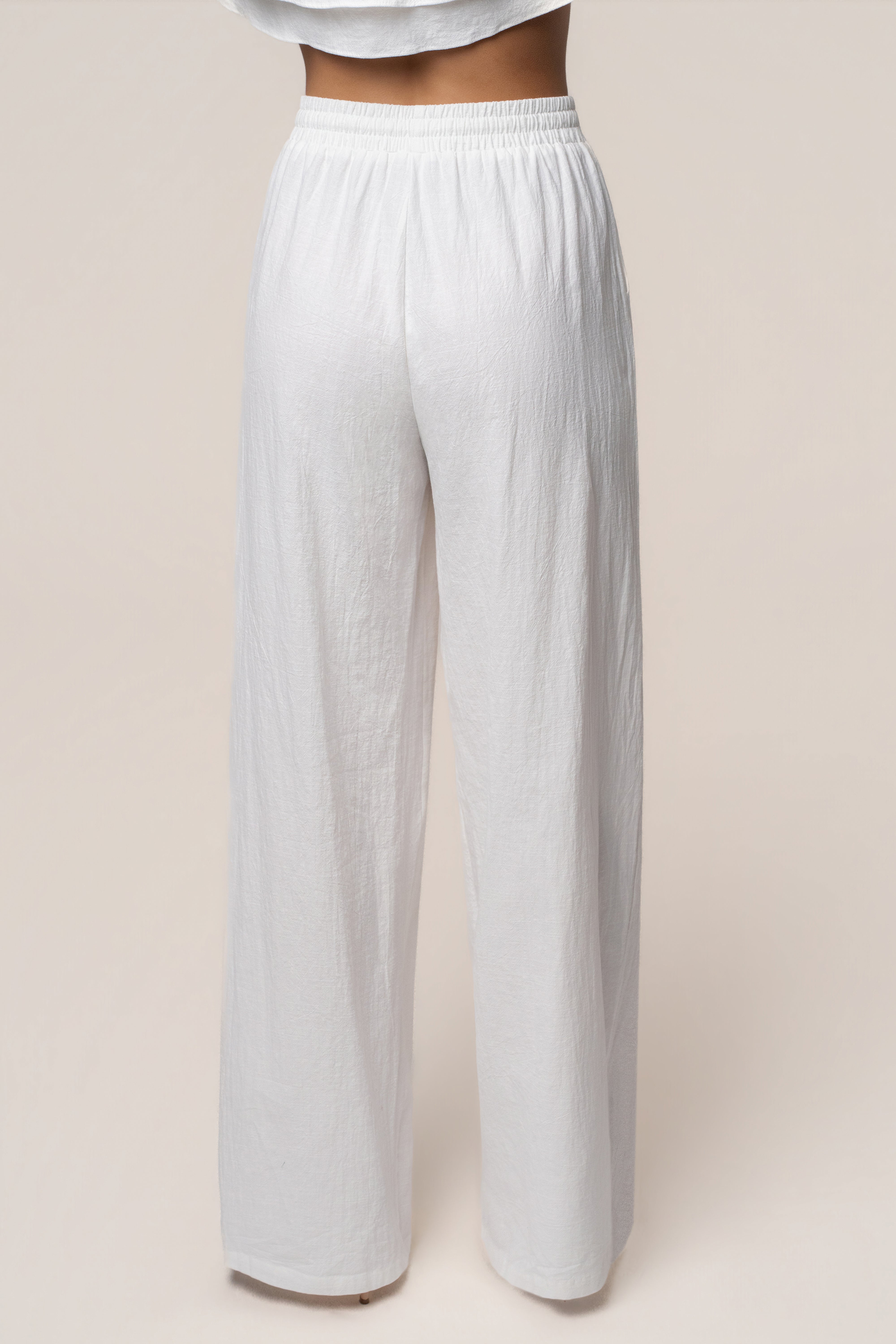 White Marina Two-Piece Pant Set
