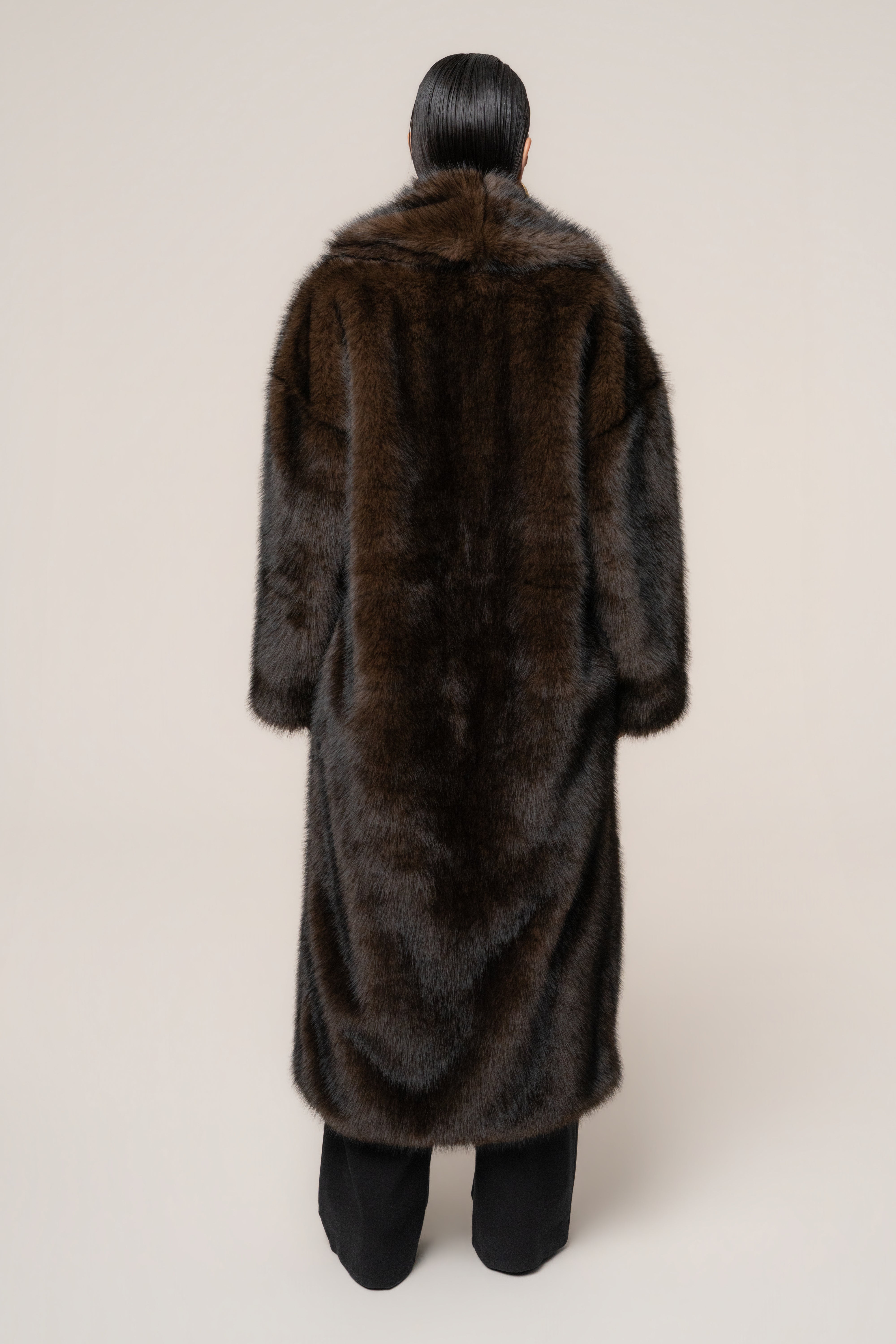 PRE-ORDER Chocolate Aspen Days Faux Fur Coat - JLUXLABEL
