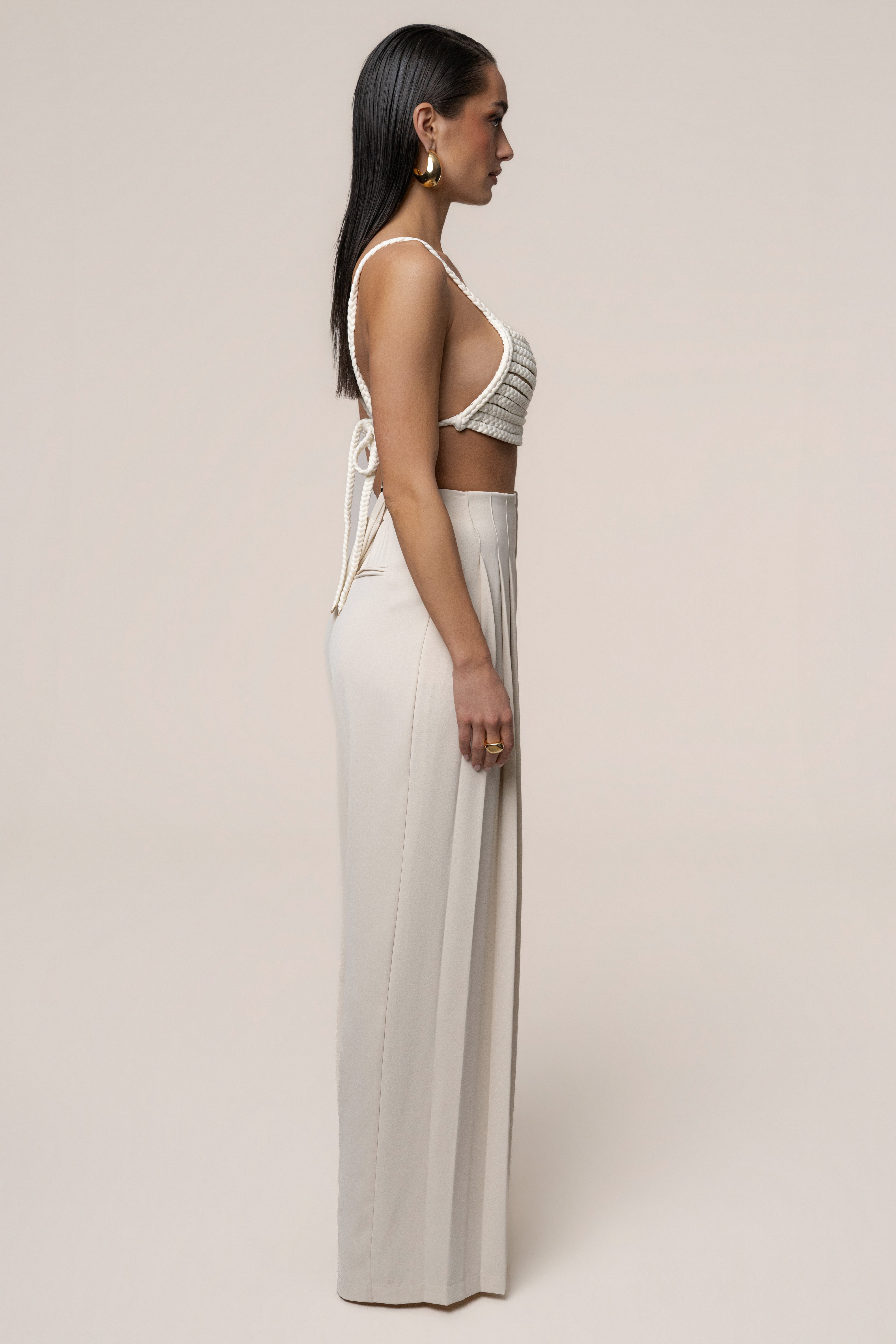 Ivory Sofie Braided Top - JLUXLABEL