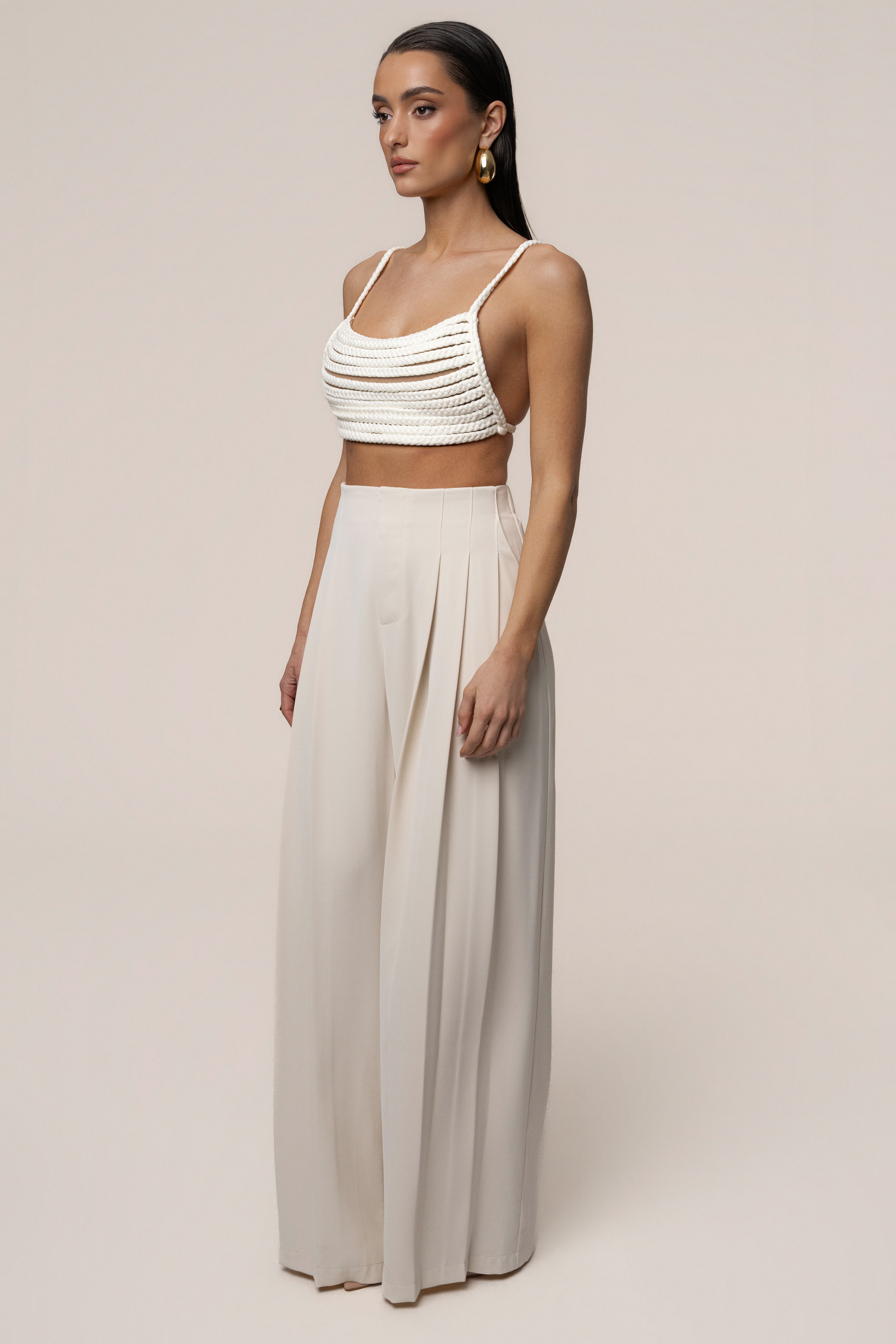 Ivory Sofie Braided Top - JLUXLABEL