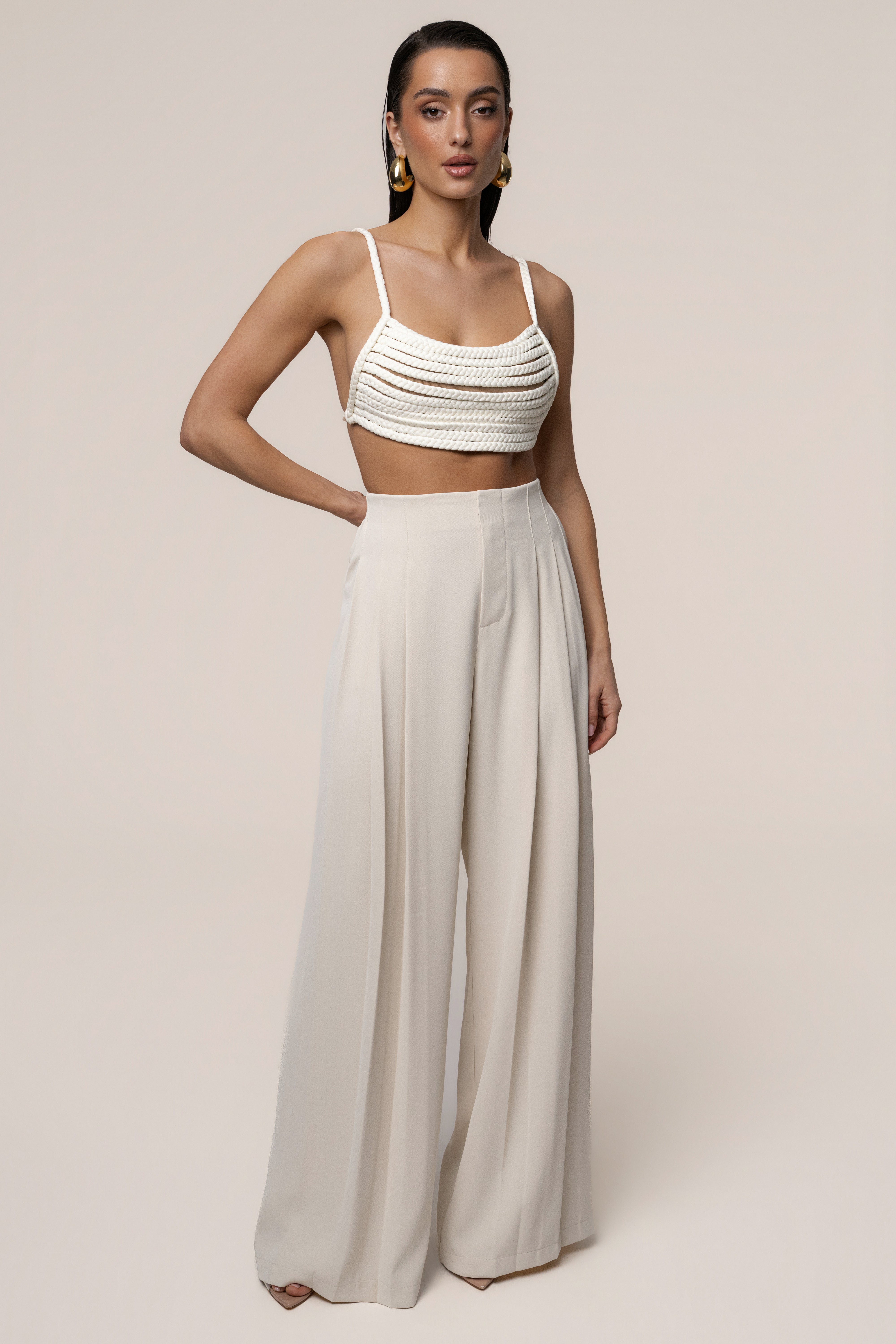 Ivory Sofie Braided Top - JLUXLABEL