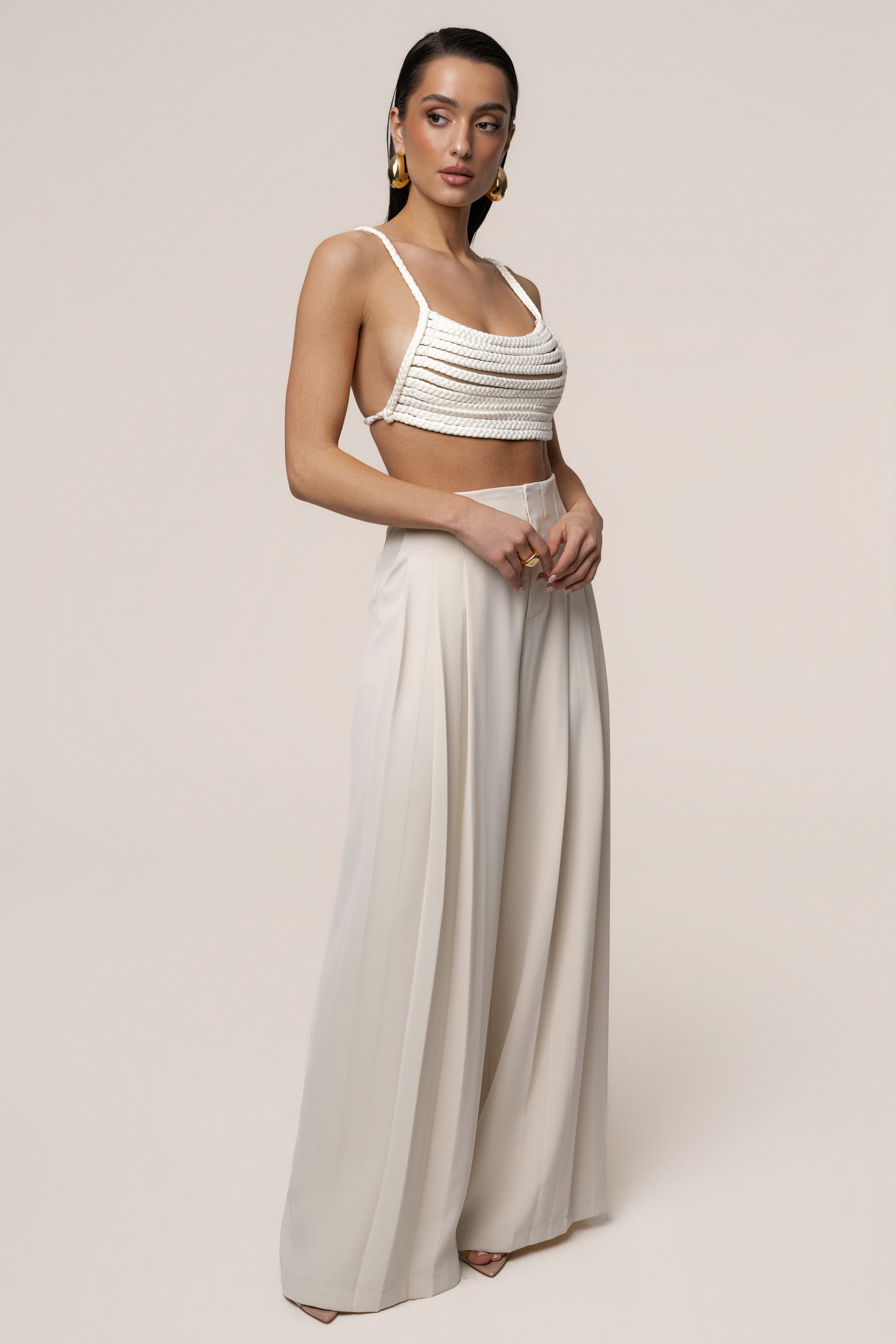 Ivory Sofie Braided Top - JLUXLABEL