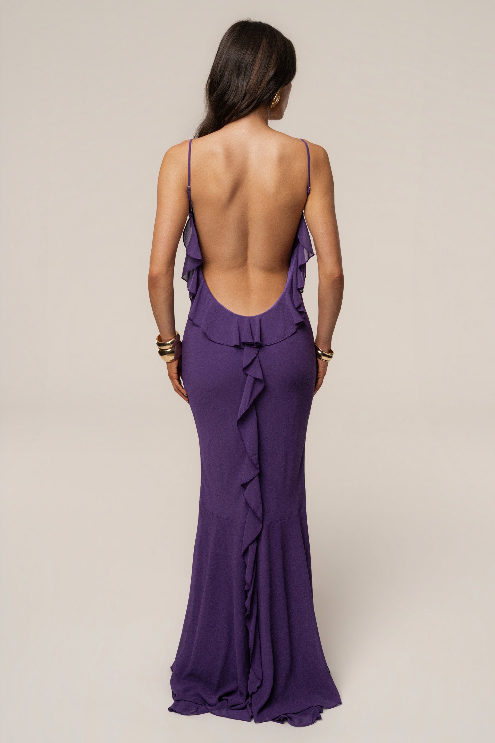 sachin and babi light blue dress Purple Midnight Romance Maxi Dress