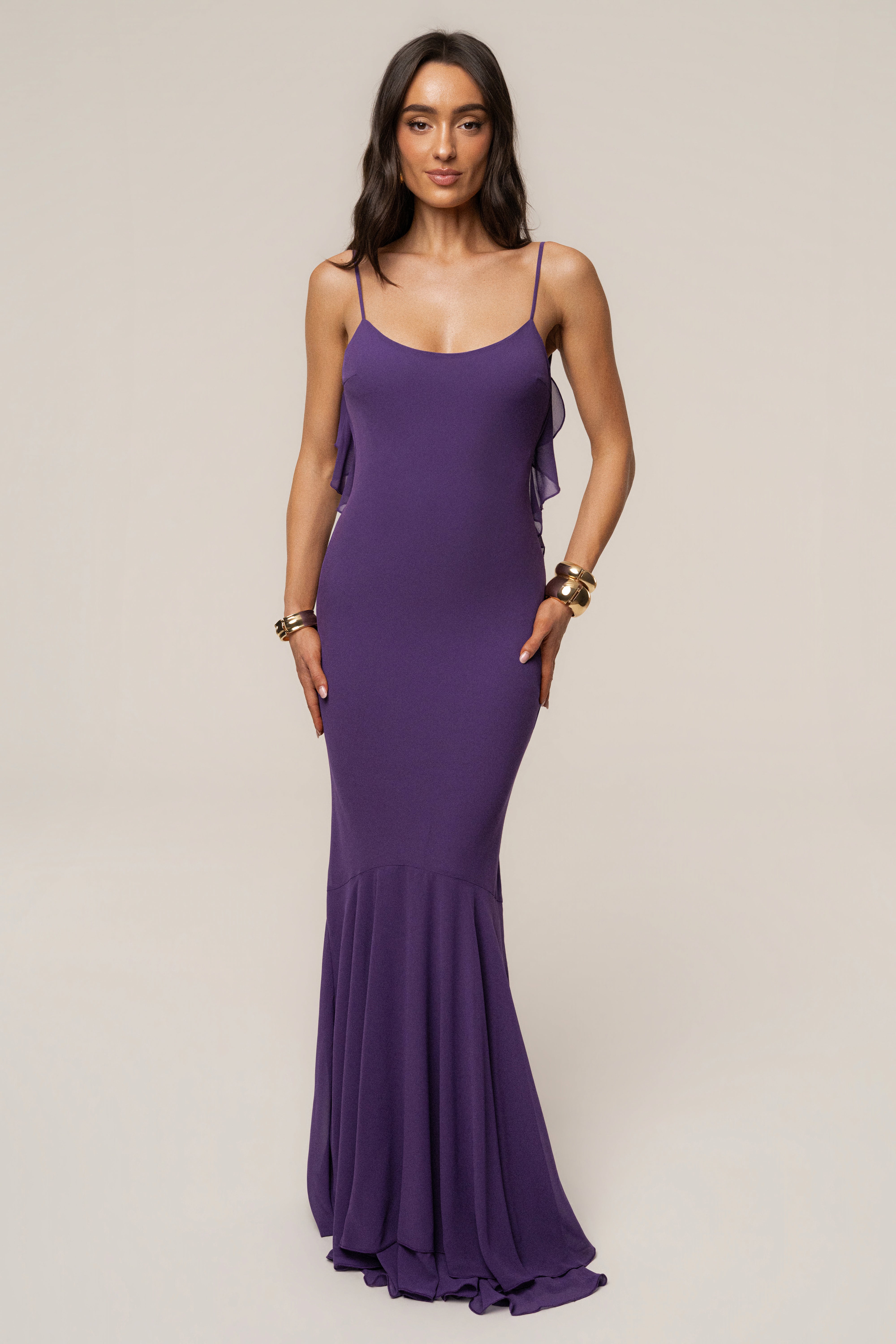 Purple Midnight Romance Maxi Dress - JLUXLABEL