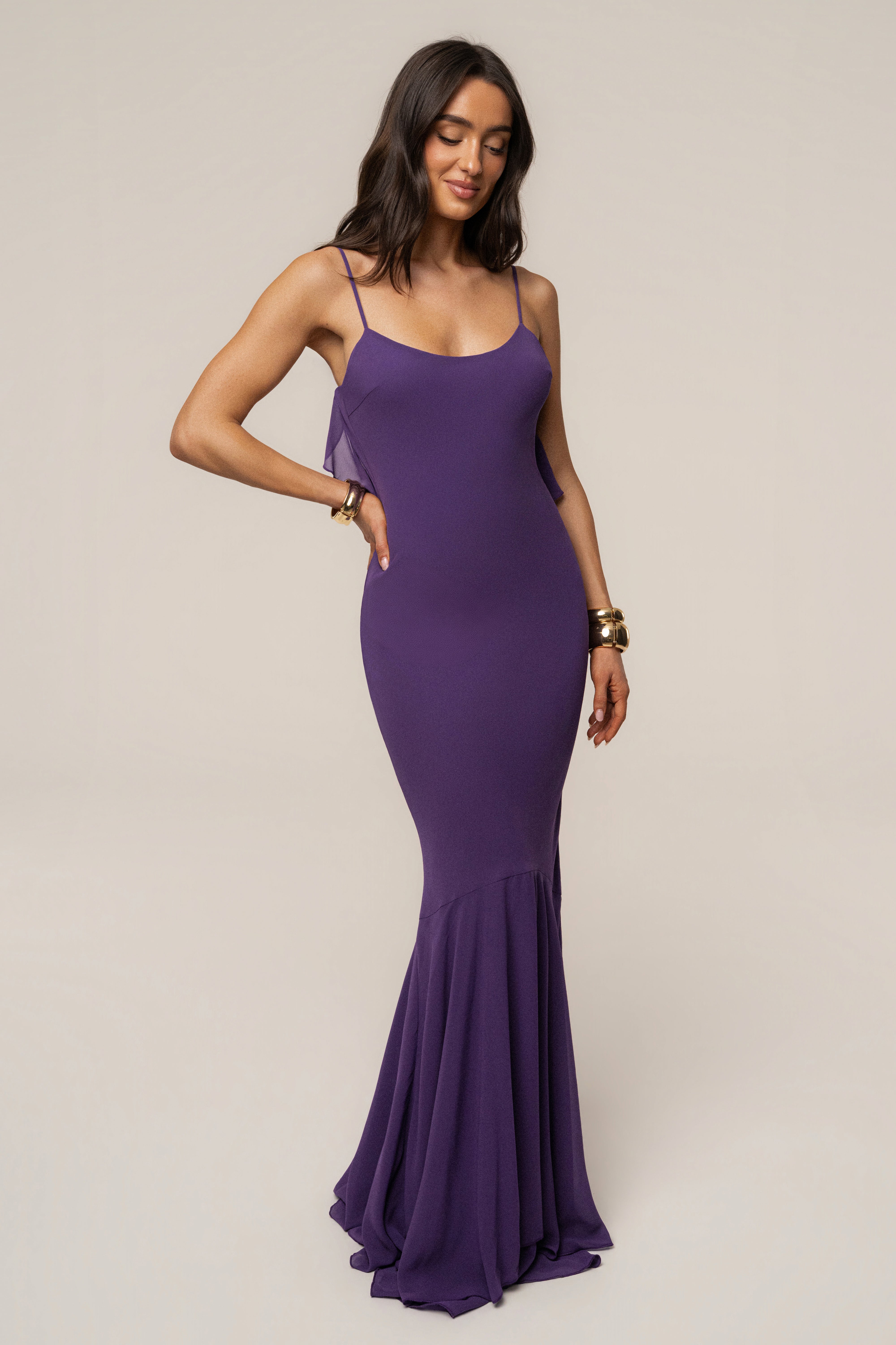 Purple Midnight Romance Maxi Dress - JLUXLABEL