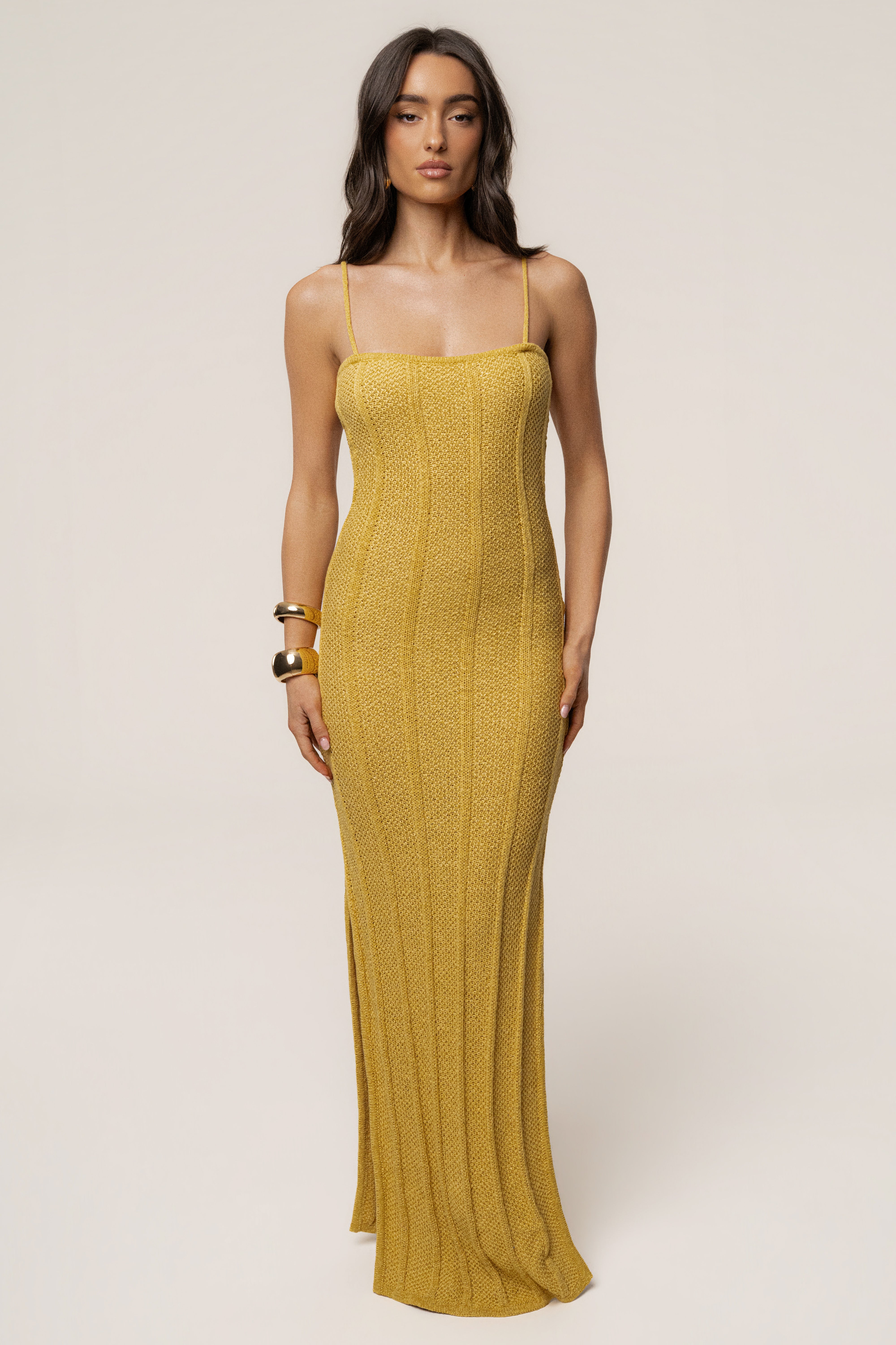 Yellow Cabana Views Crochet Dress - JLUXLABEL