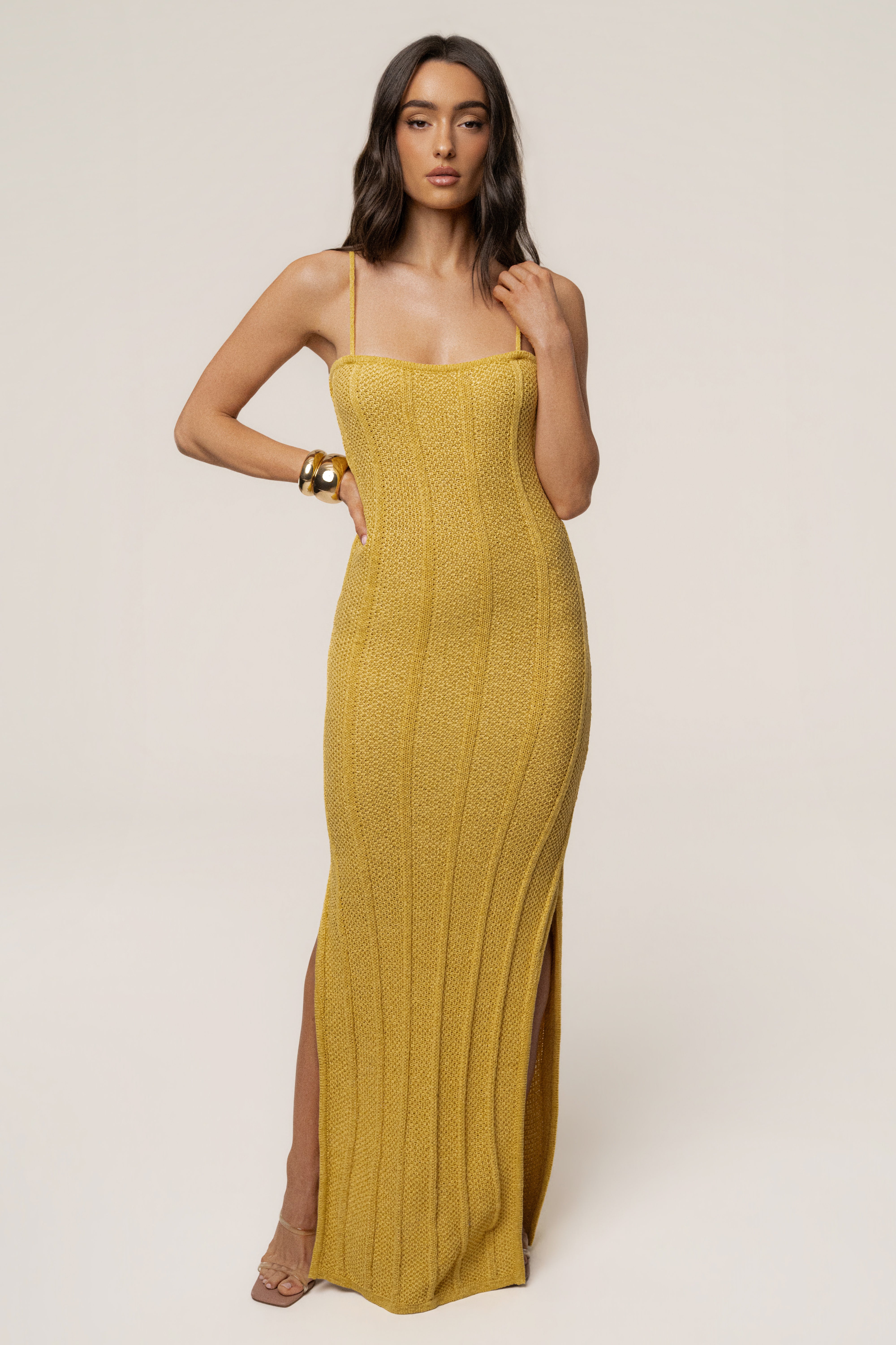 Yellow Cabana Views Crochet Dress - JLUXLABEL