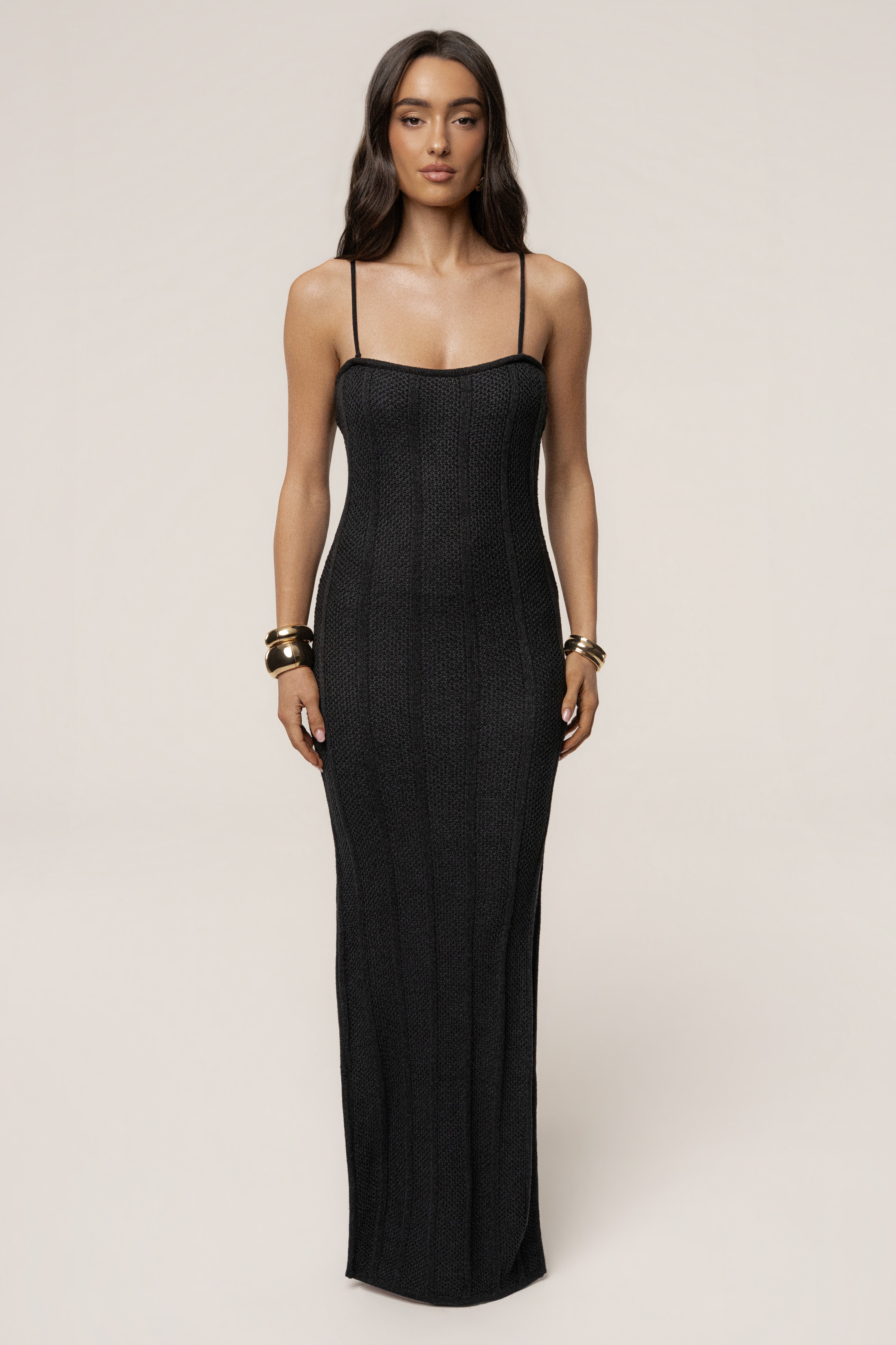 【未使用】LALAGrant X-mag GABRIELブラックD80L Black Cabana Views Crochet Dress