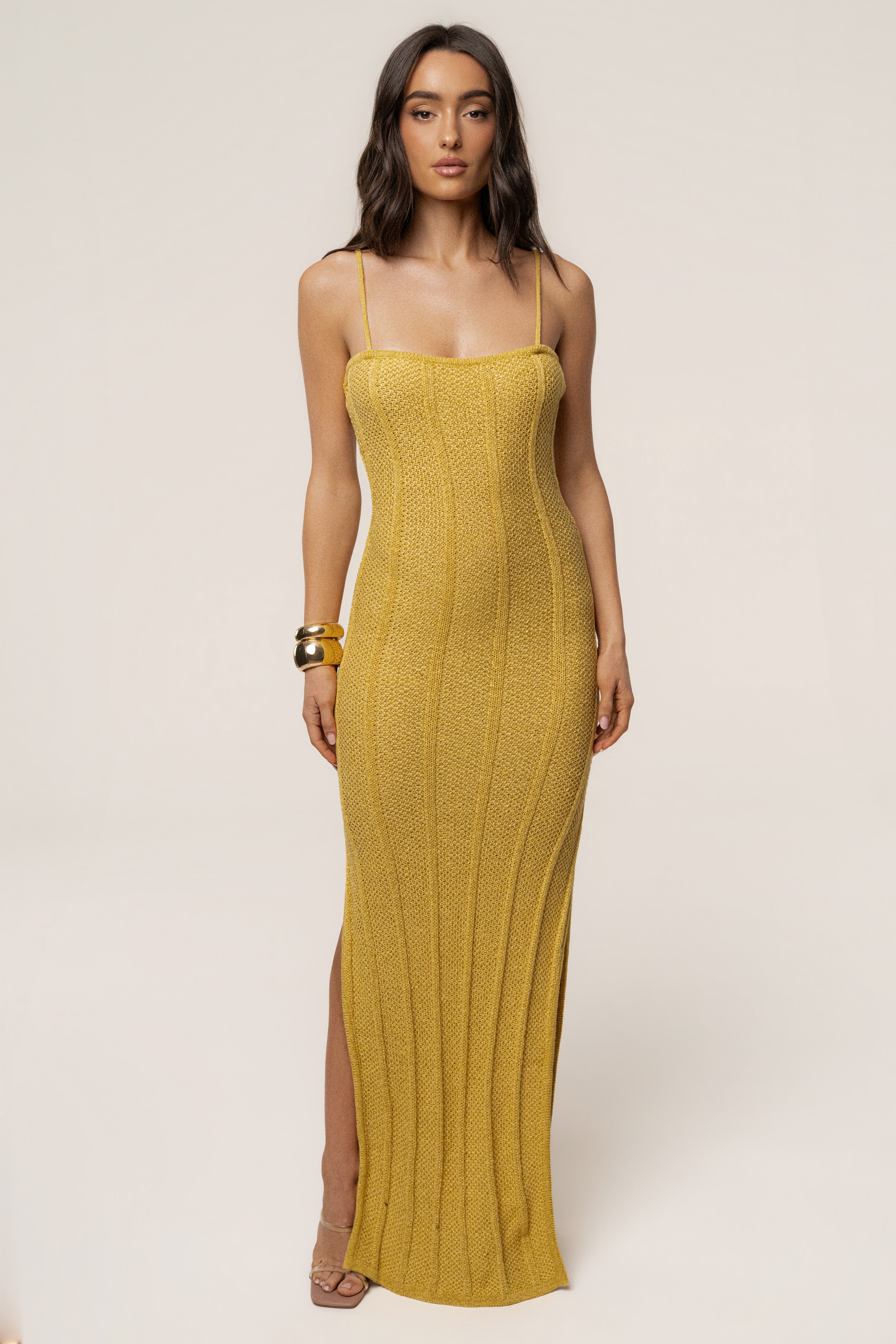 Yellow Cabana Views Crochet Dress - JLUXLABEL