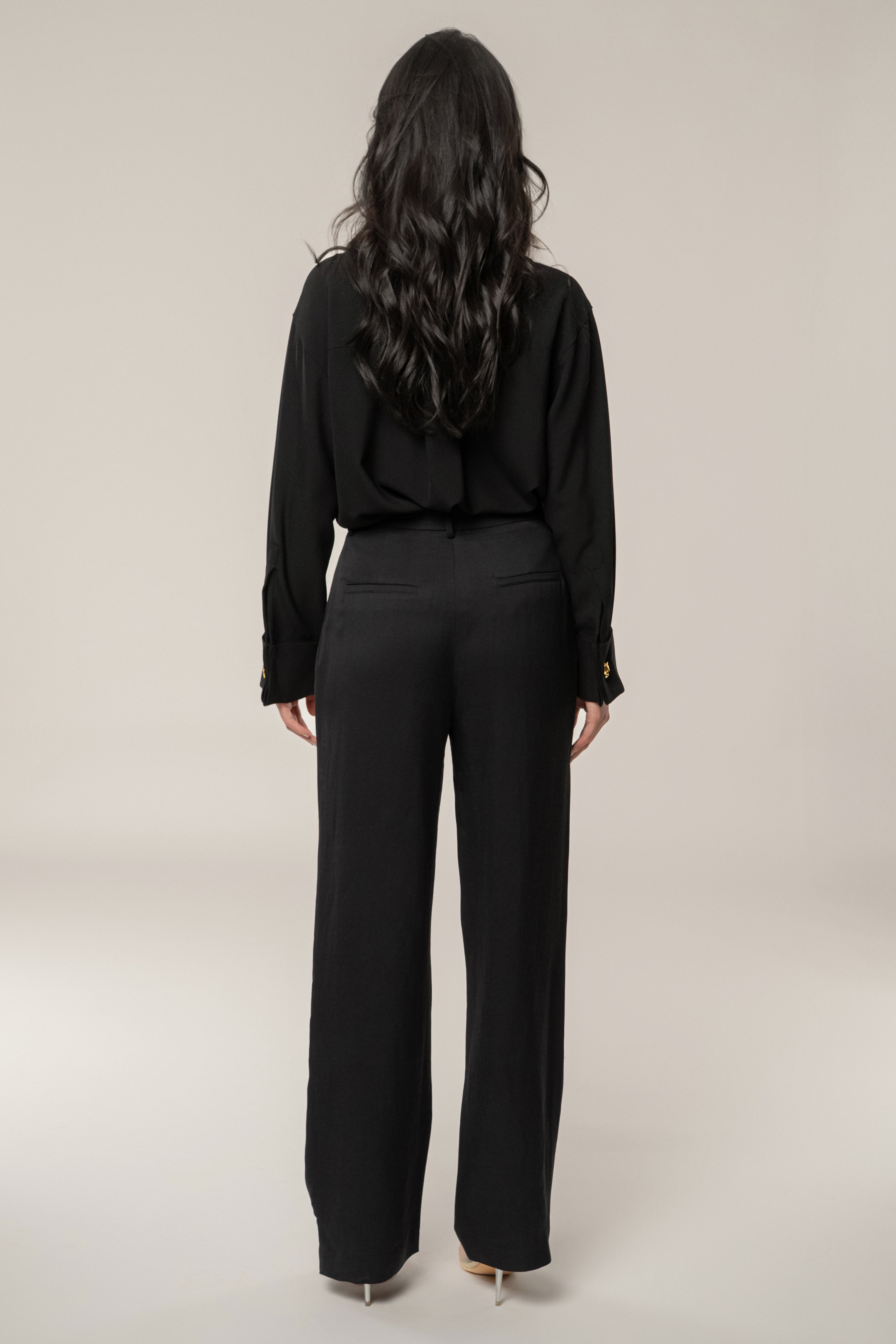 Black Axel Pleated Trouser