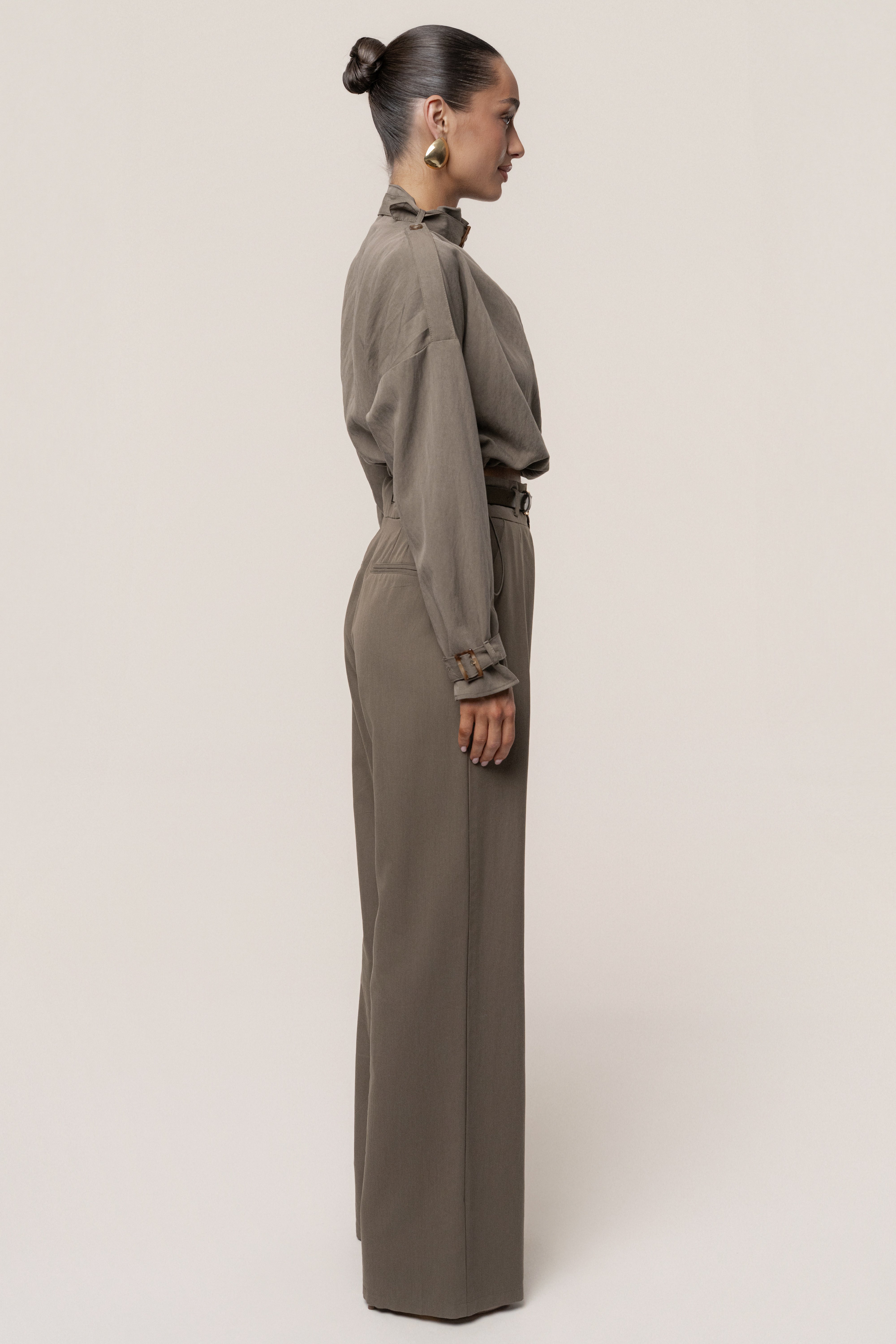 Dark Taupe Wanderlust Crop Top | JLUXLABEL