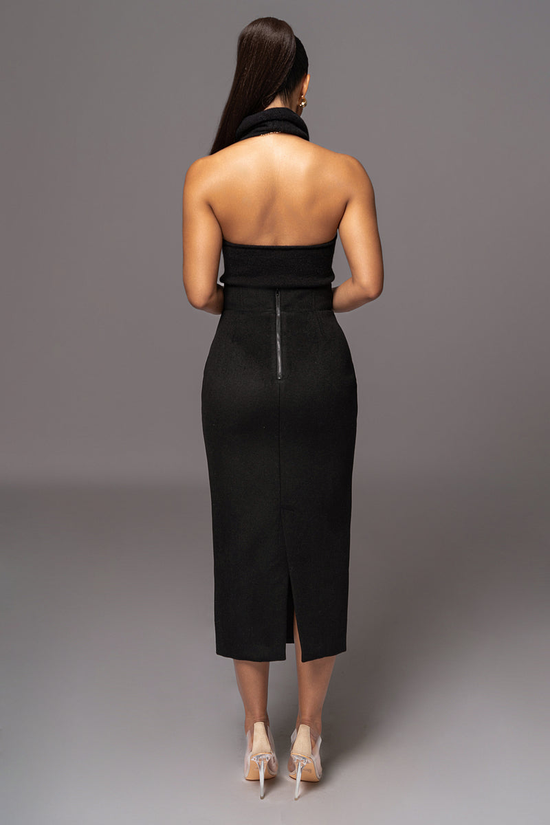 Black Nostalgia High Waist Skirt - JLUXLABEL