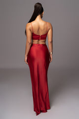Red Isella 2-Piece Skirt Set - JLUXLABEL
