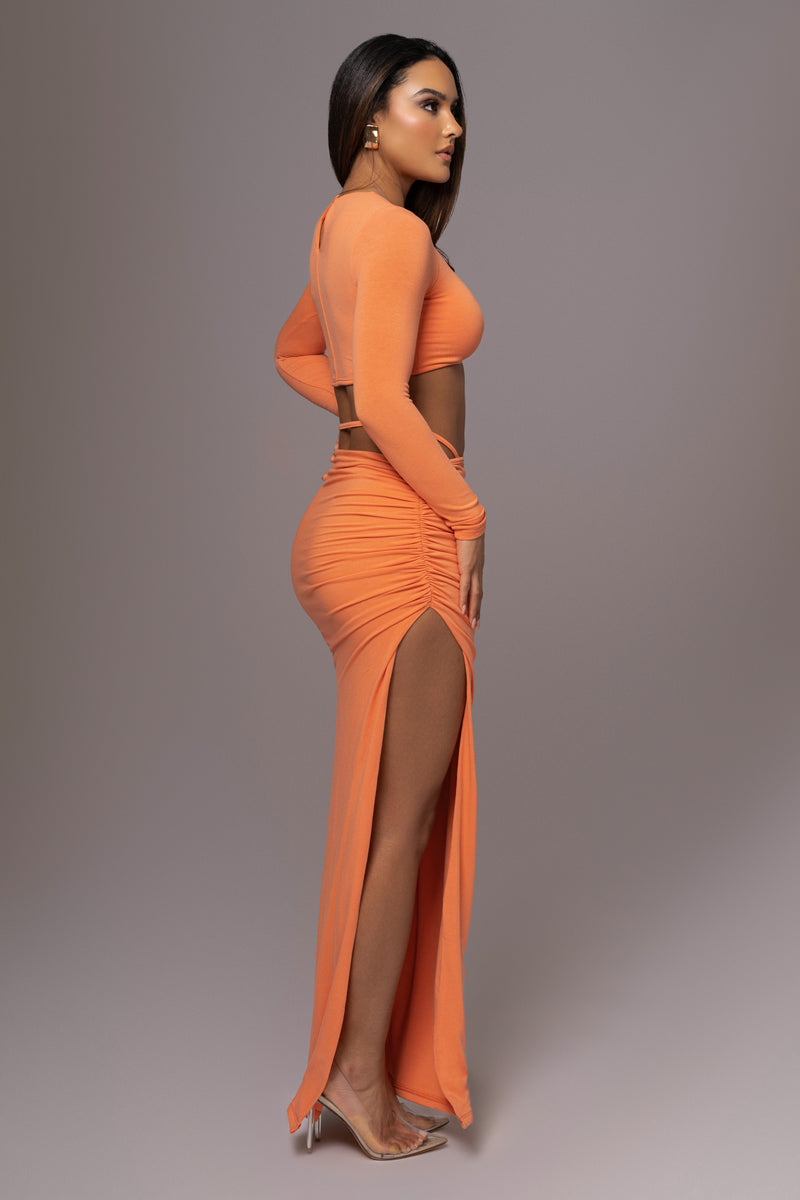 Apricot Verina Two Piece Skirt Set - JLUXLABEL