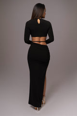 Black Verina Two Piece Skirt Set - JLUXLABEL