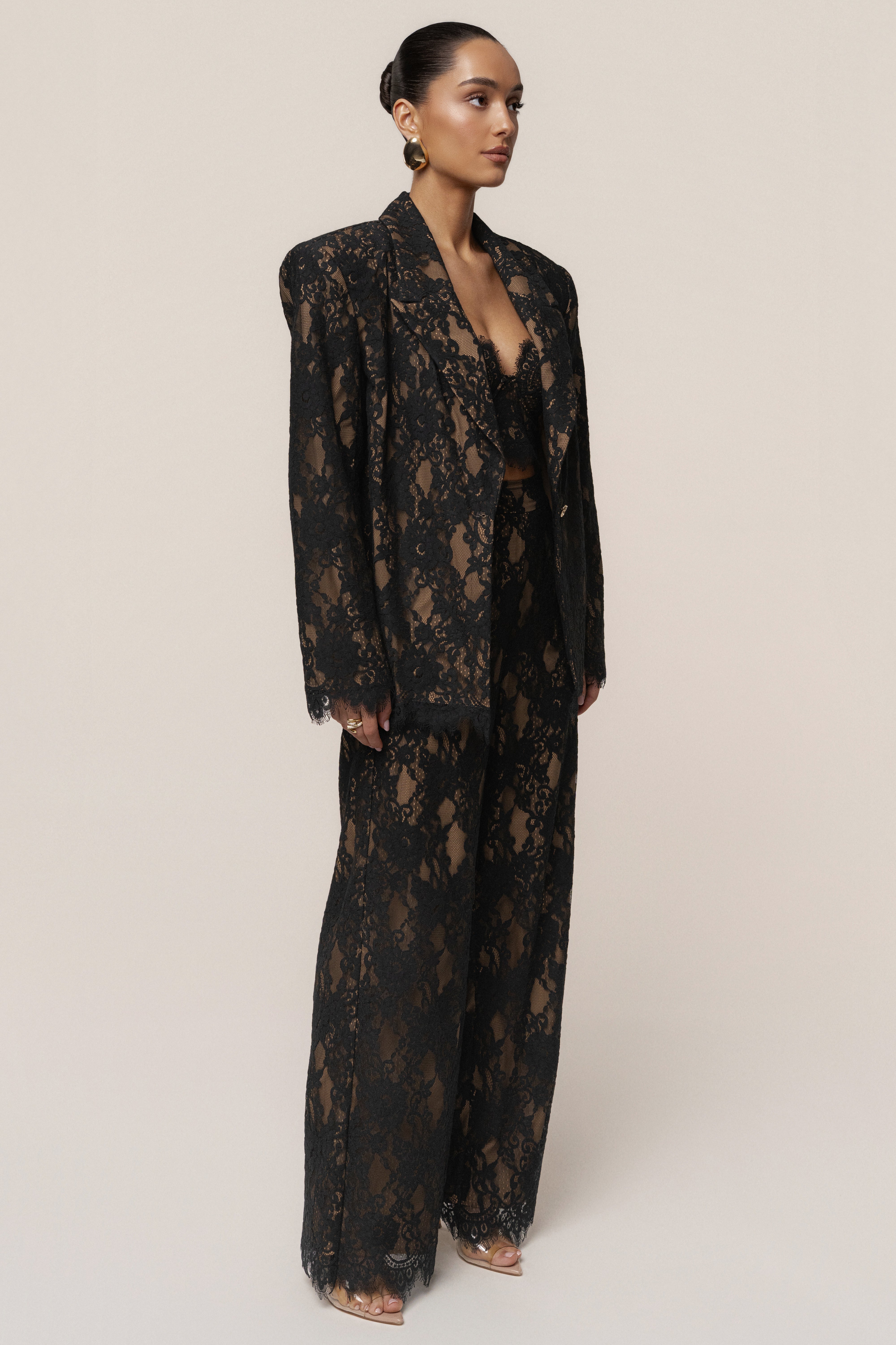 PRE-ORDER Black Lace And Desire Blazer