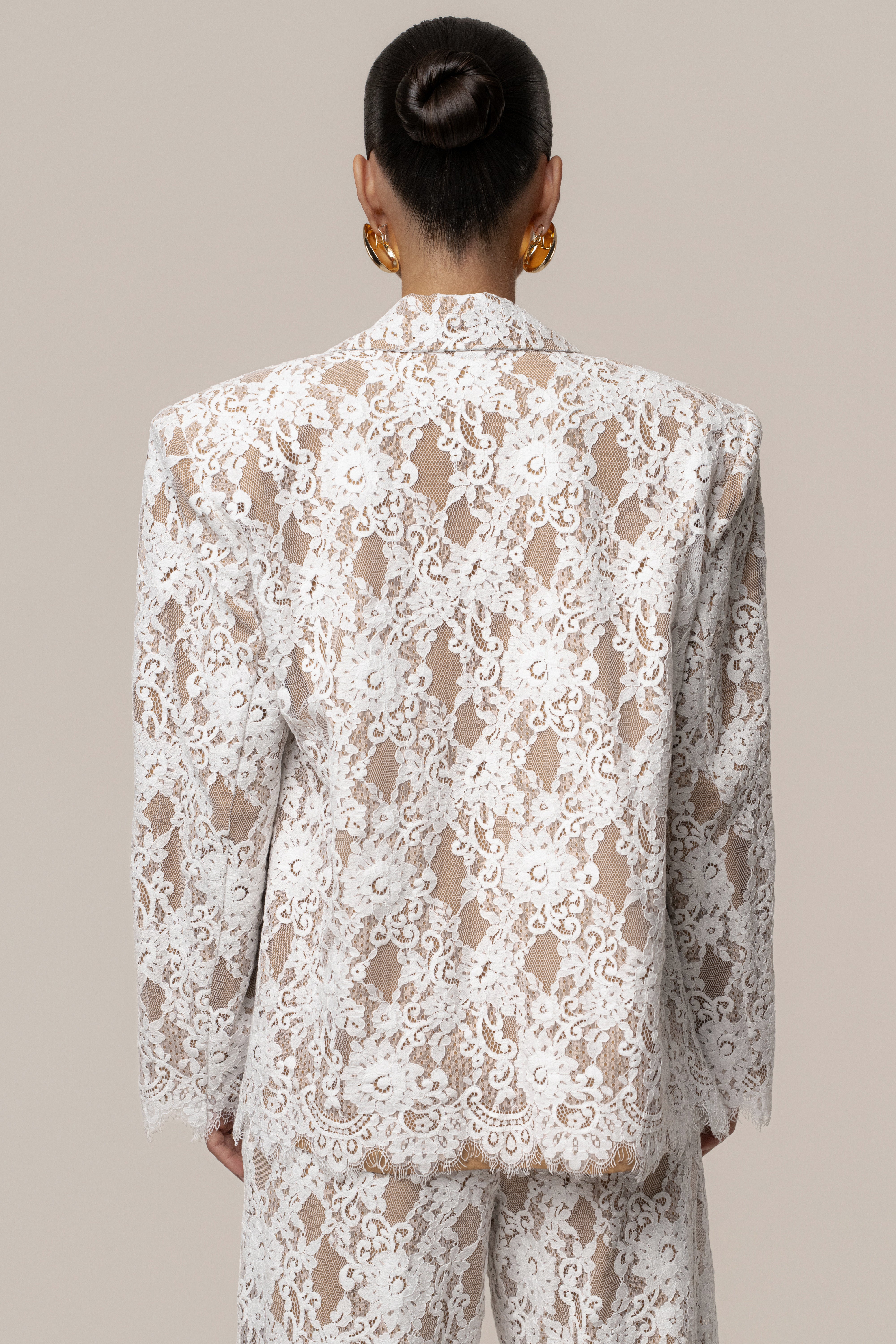 PRE-ORDER White Lace And Desire Blazer