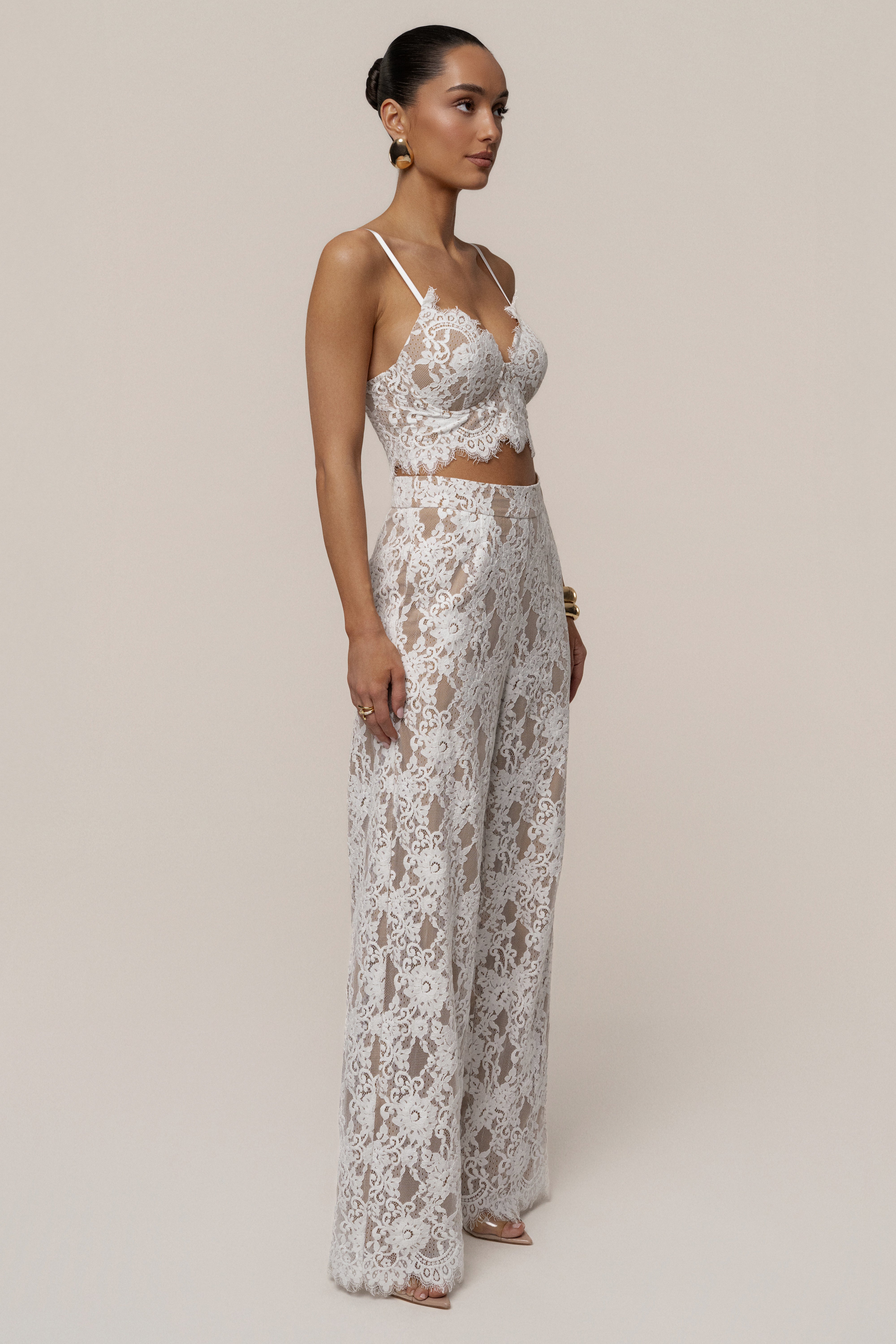 White Forever Crush Lace Pant