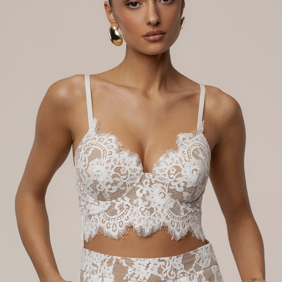 PRE-ORDER White Forever Crush Lace Top